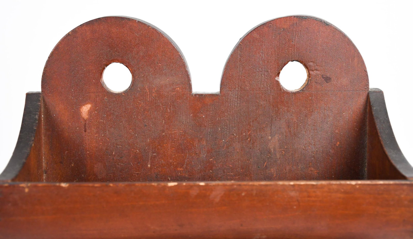 ANTIQUE SHAKER PAINTED WALL BOX. - 3