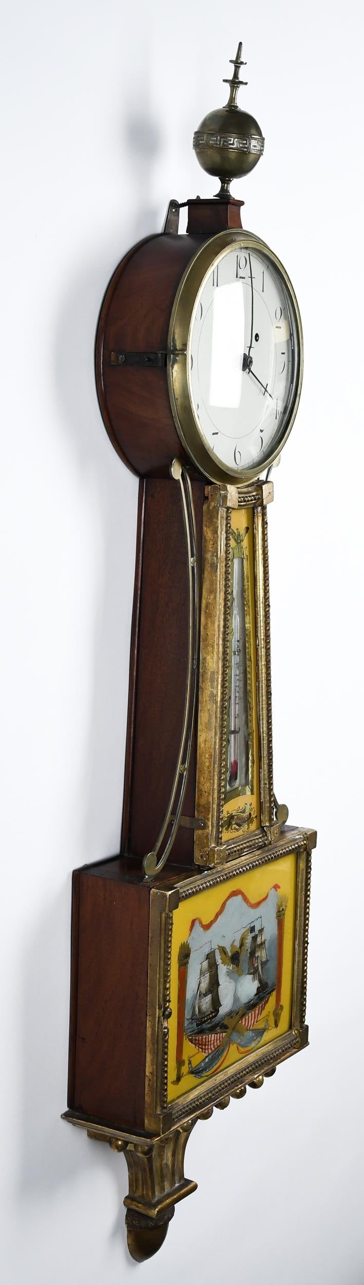 RARE MONROE MA BANJO CLOCK. - 7