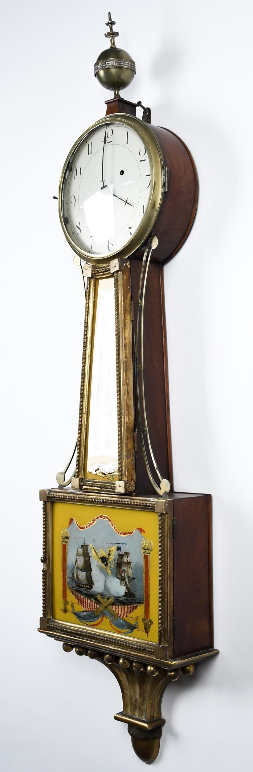 RARE MONROE MA BANJO CLOCK. - 8