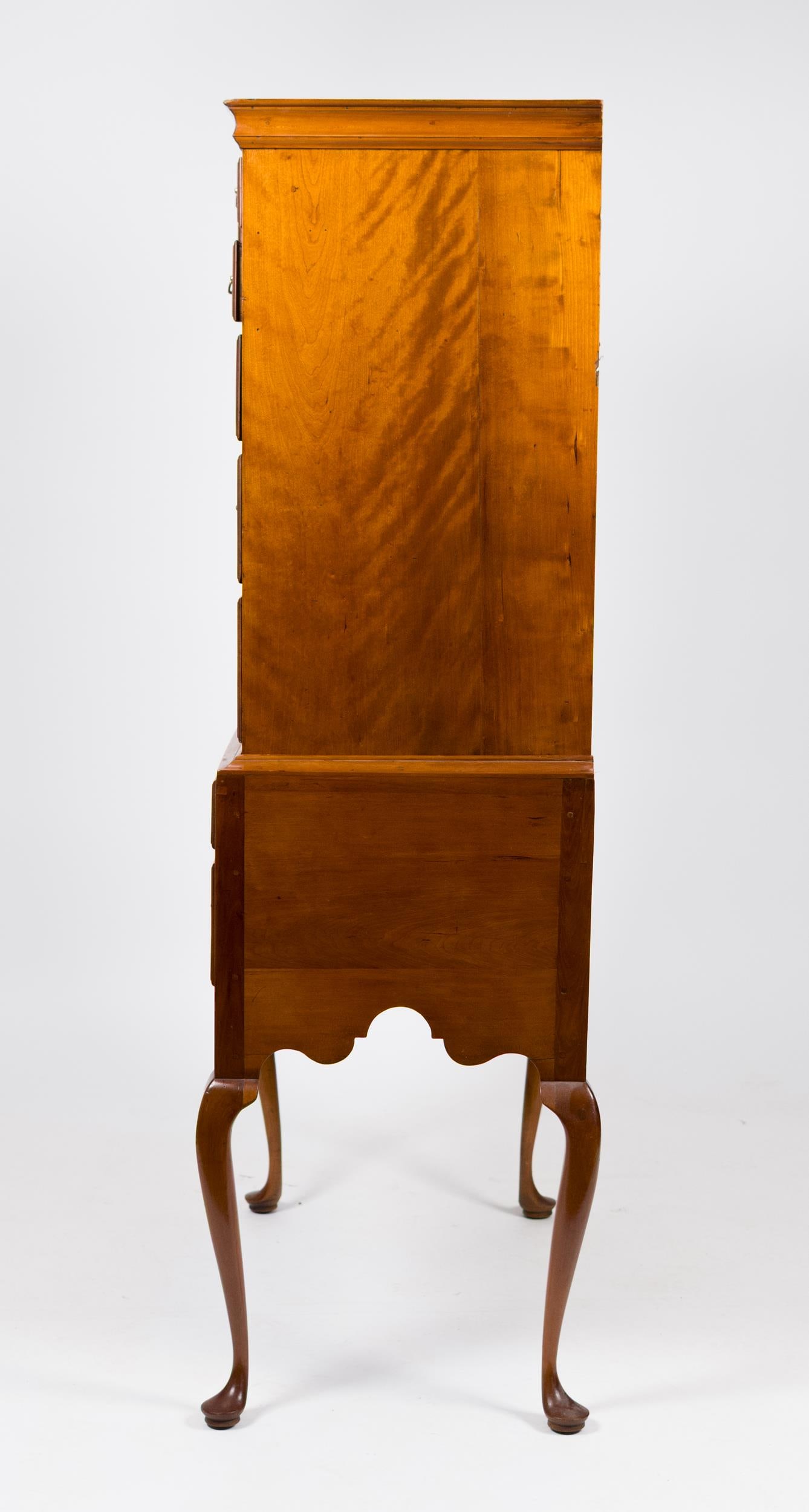 18TH C. WETHERSFIELD CT CHERRY HIGHBOY. - 14