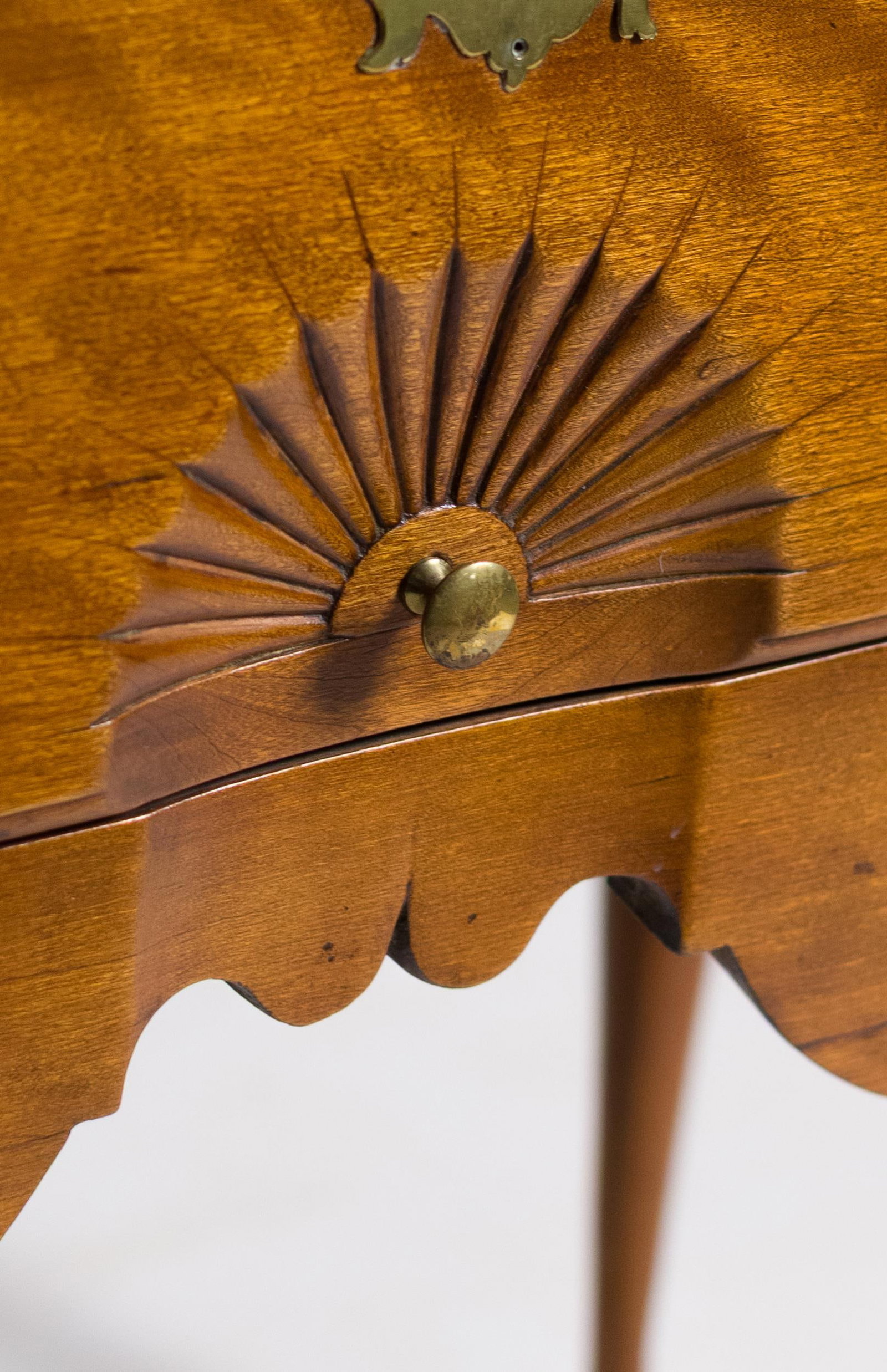 18TH C. WETHERSFIELD CT CHERRY HIGHBOY. - 5
