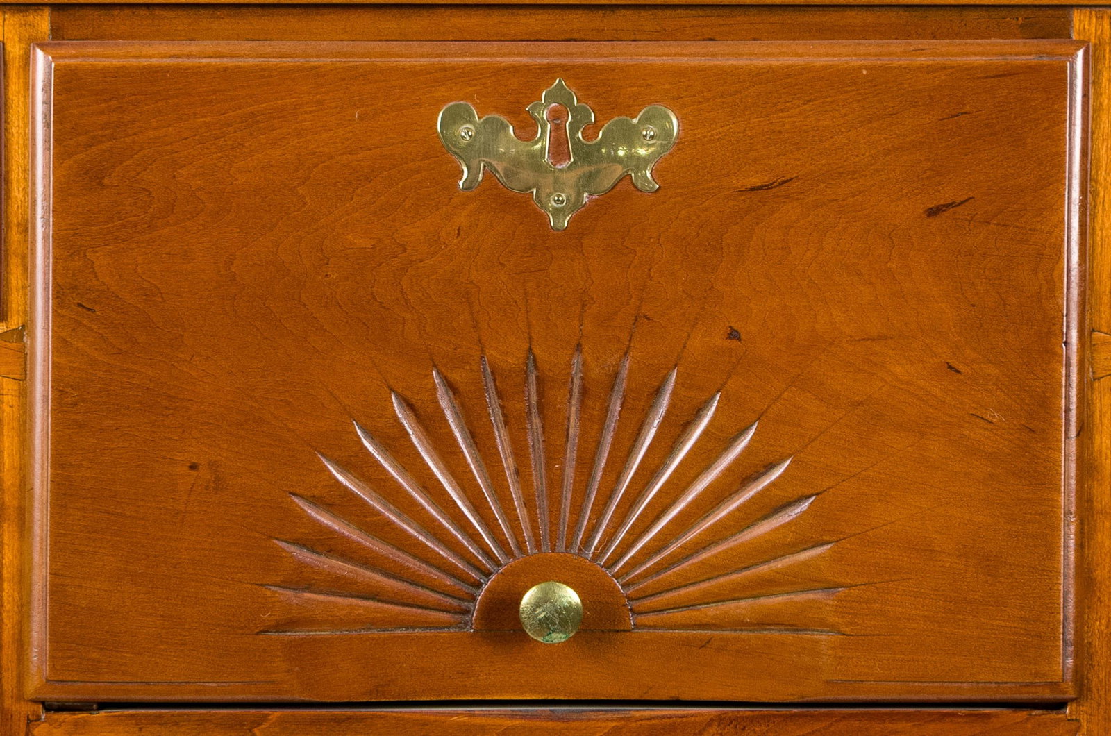 18TH C. WETHERSFIELD CT CHERRY HIGHBOY. - 8