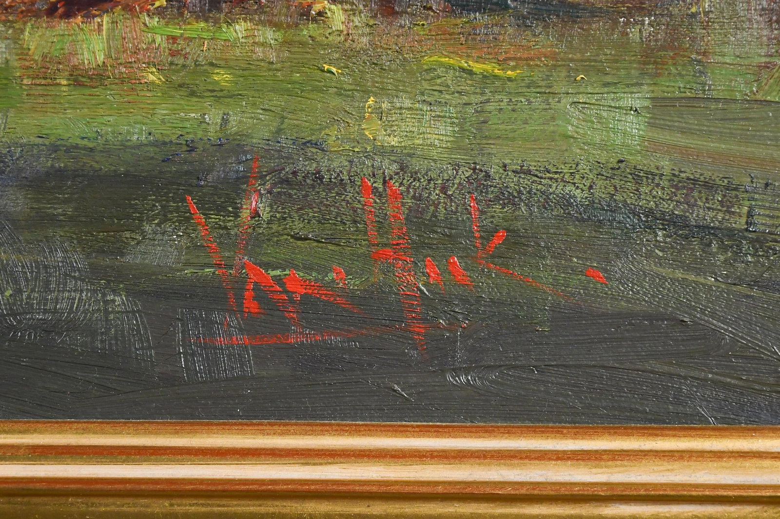 GEORGE VAN HOOK OIL, RED BARNS. - 2