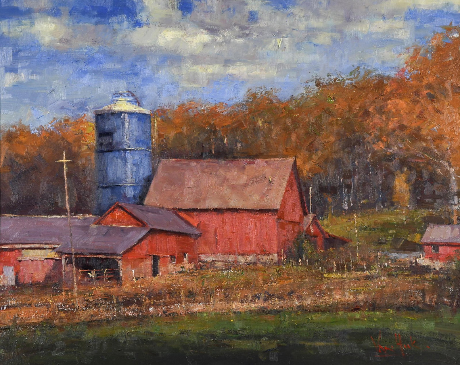 GEORGE VAN HOOK OIL, RED BARNS. - 8