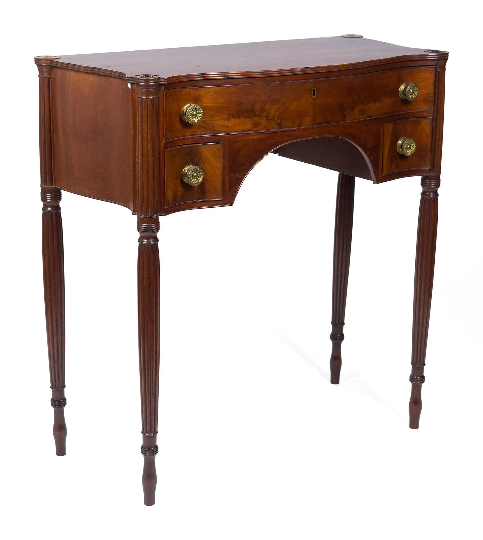 19TH C. NORTH SHORE MA MAHOGANY SERVER. (1 of 15)