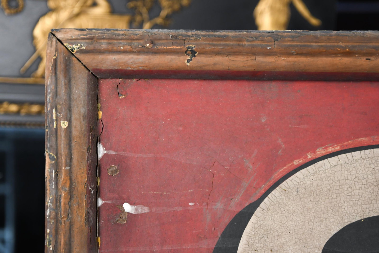 19TH C. PAINTED FRAMED COPPER SIGN. - 5