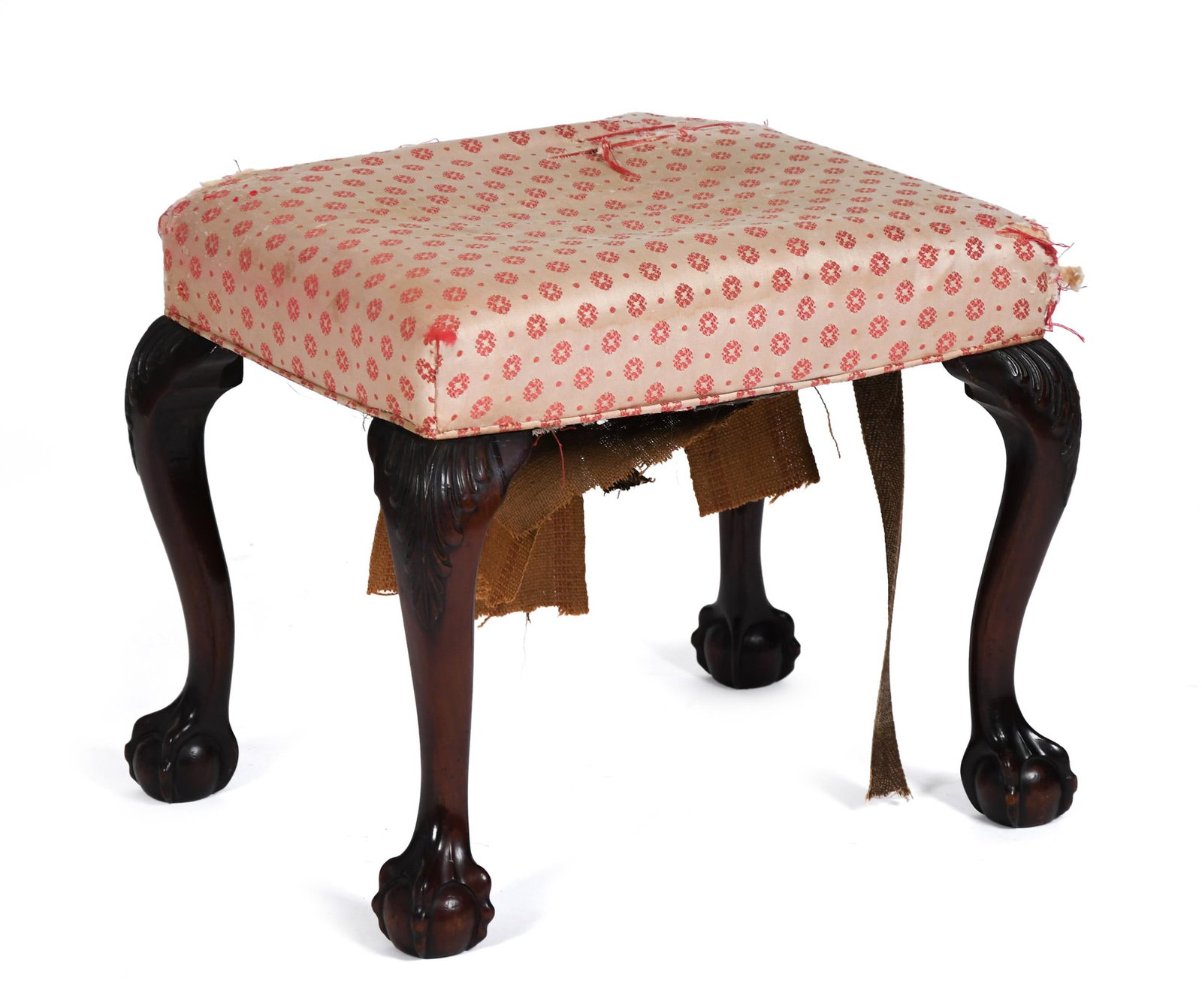 18TH C./ 19TH C. CHIPPENDALE STOOL. (1 of 9)