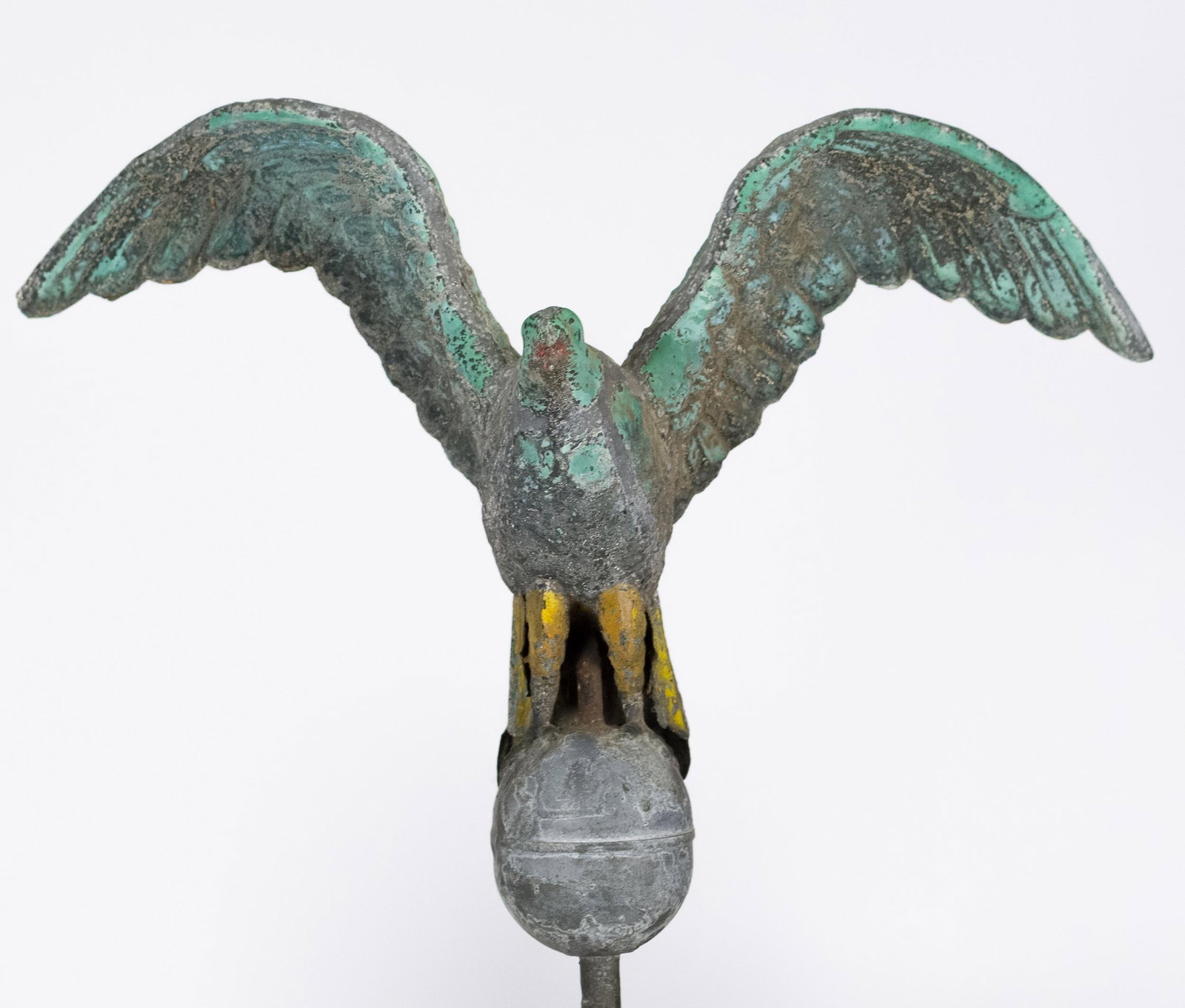 19TH C. EAGLE WEATHERVANE WITH BANNER DIRECTIONAL. - 7