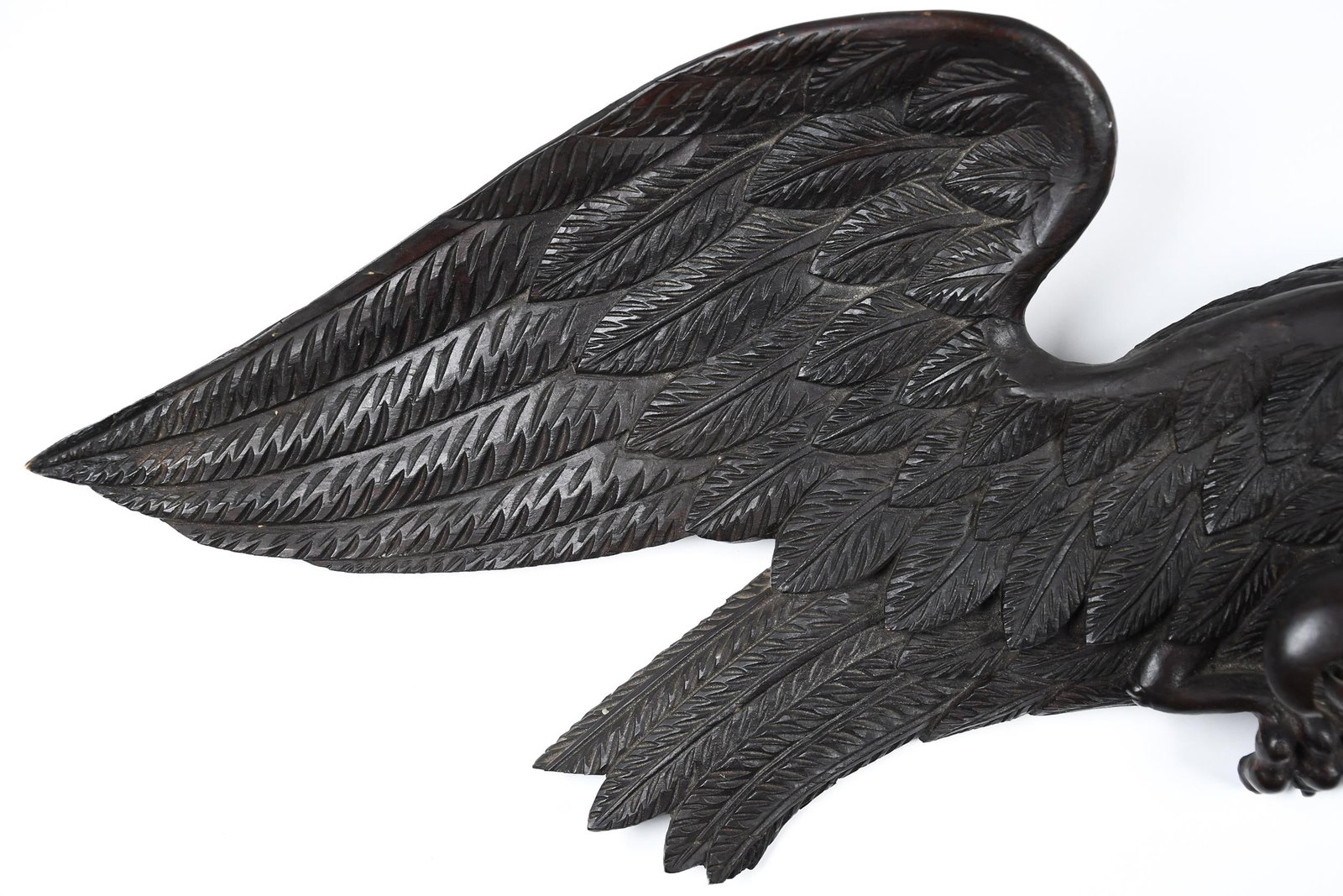 CARVED 19TH C. SPREAD WING EAGLE. - 3