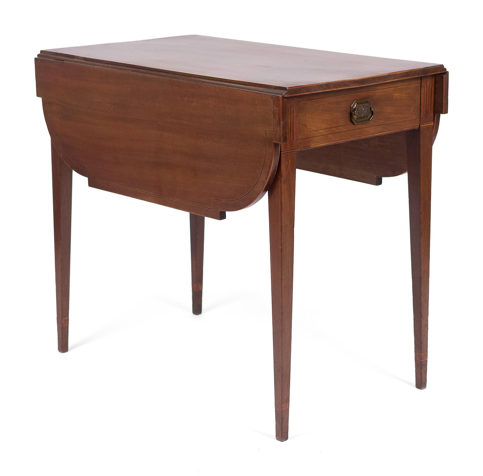 FINE NY FEDERAL PEMBROKE INLAID TABLE. (1 of 13)