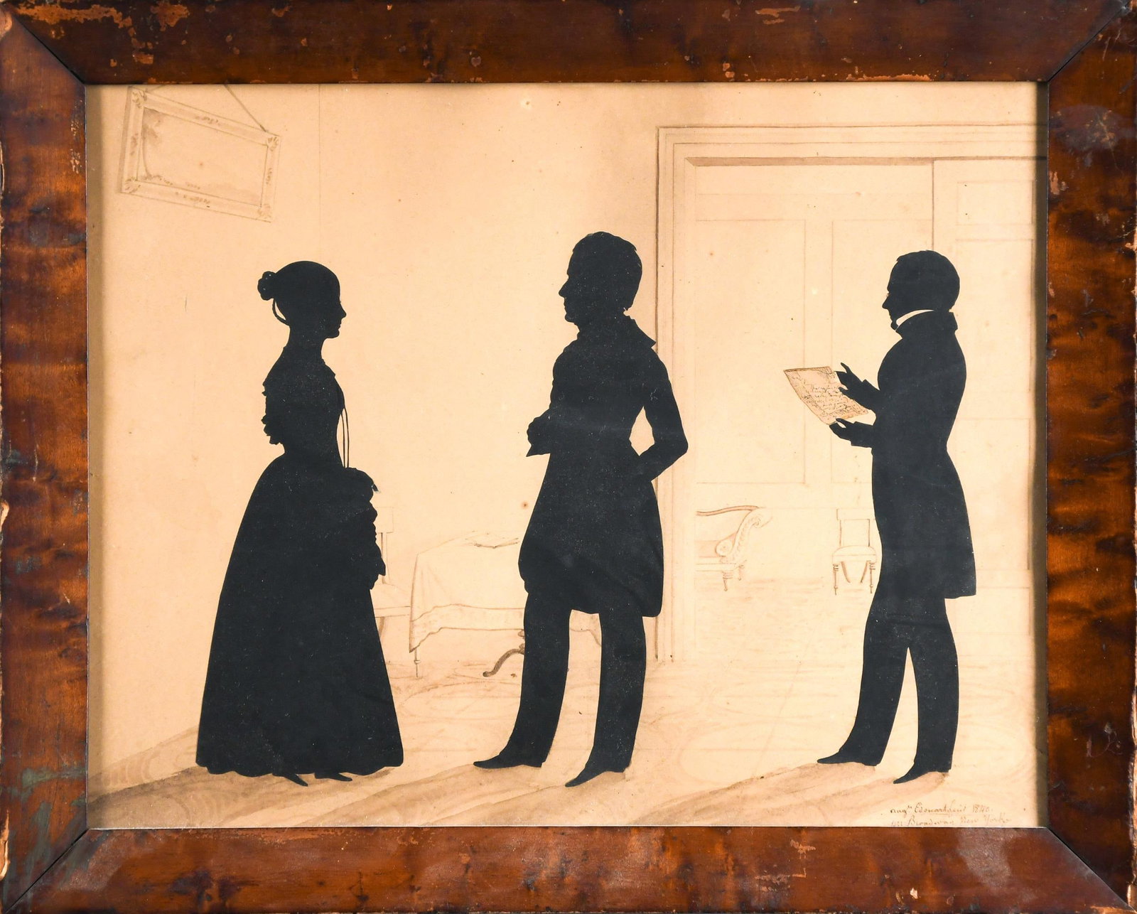 AUGUSTIN EDOUART INTERIOR SCENE SILHOUETTE. (1 of 1)