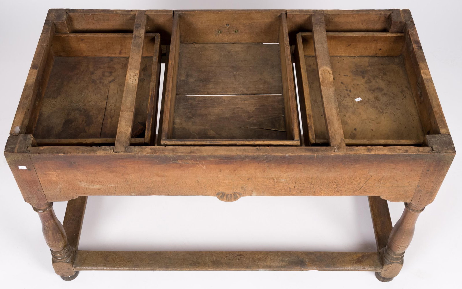 DOCUMENTED 18TH C. PA WALNUT TAVERN TABLE. - 13