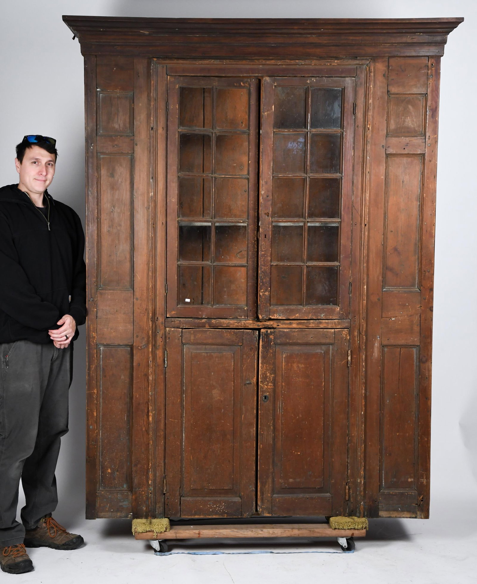 18TH C. MA ARCHITECTURAL CUPBOARD. - 9