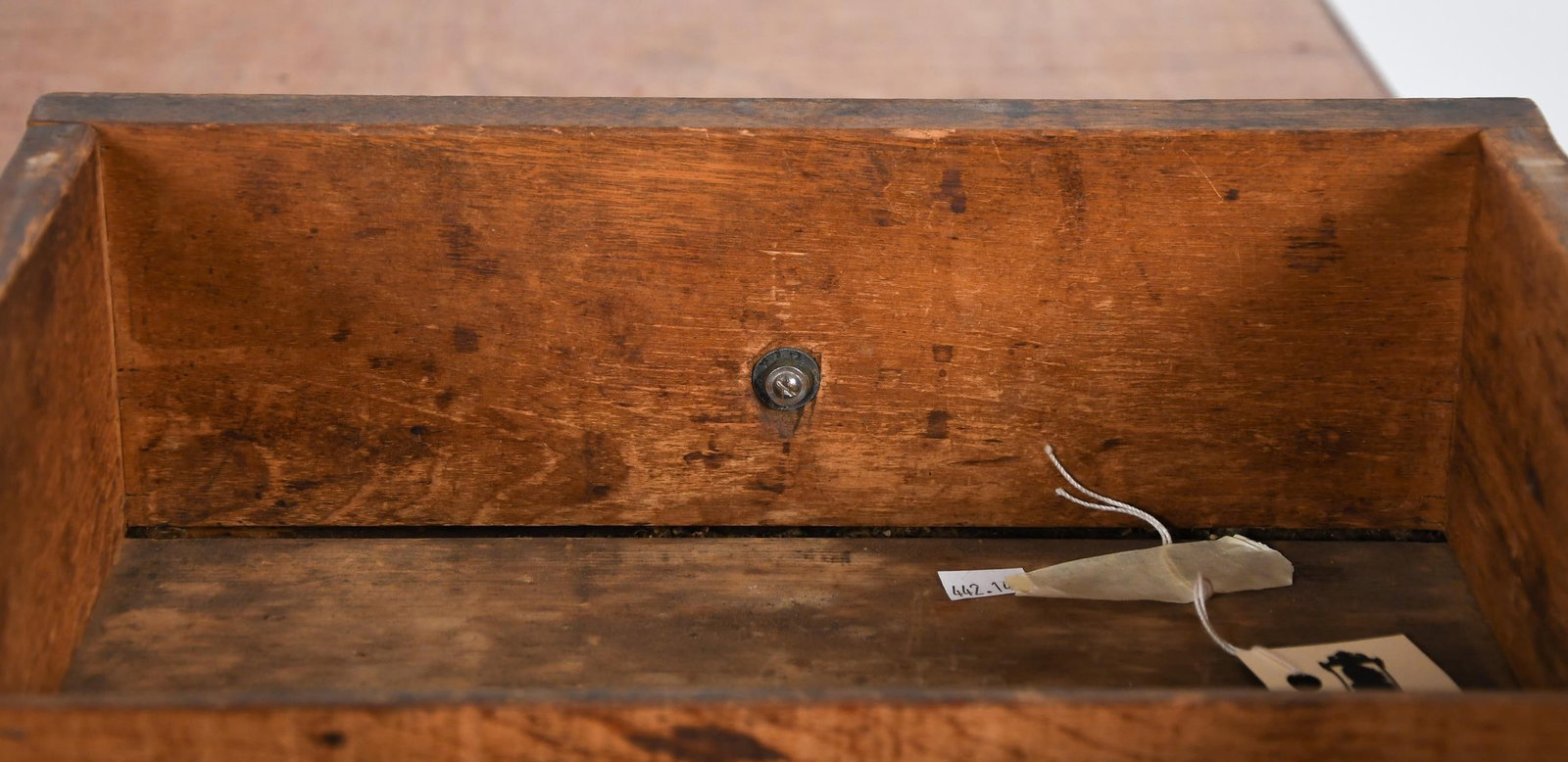 19TH C. NEW ENGLAND TIGER MAPLE WORK TABLE. - 8