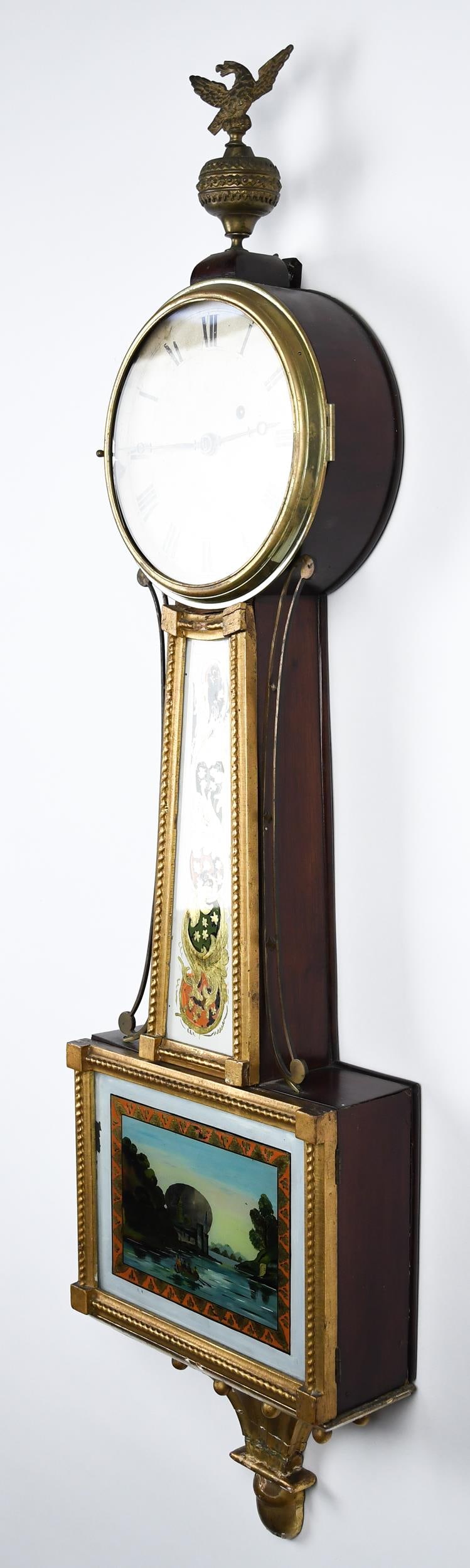 EARLY 19TH C. SIGNED BANJO CLOCK. - 13