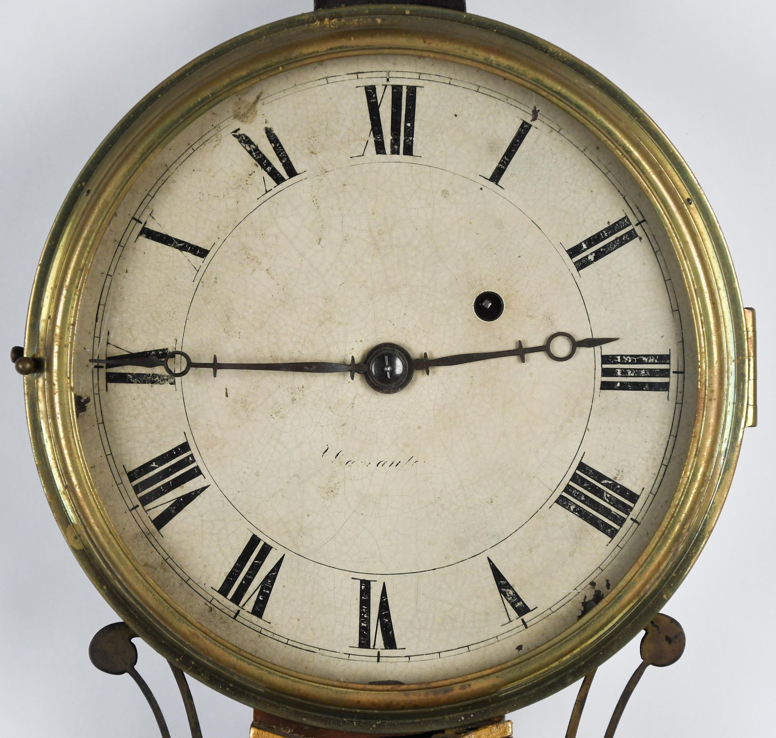 EARLY 19TH C. SIGNED BANJO CLOCK. - 3