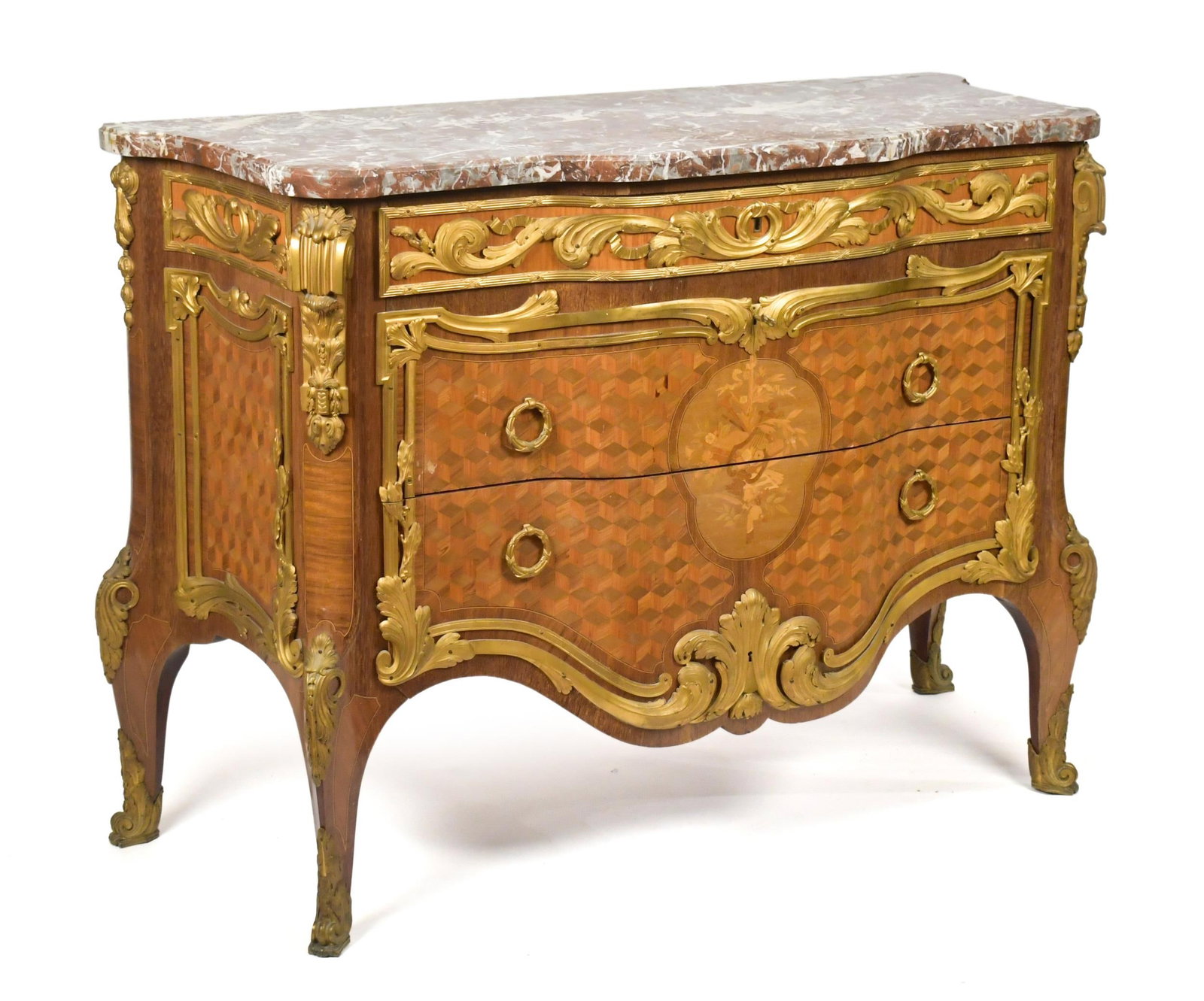 IMPORTANT FRENCH LINKE WORKSHOP SIGNED COMMODE. - 12