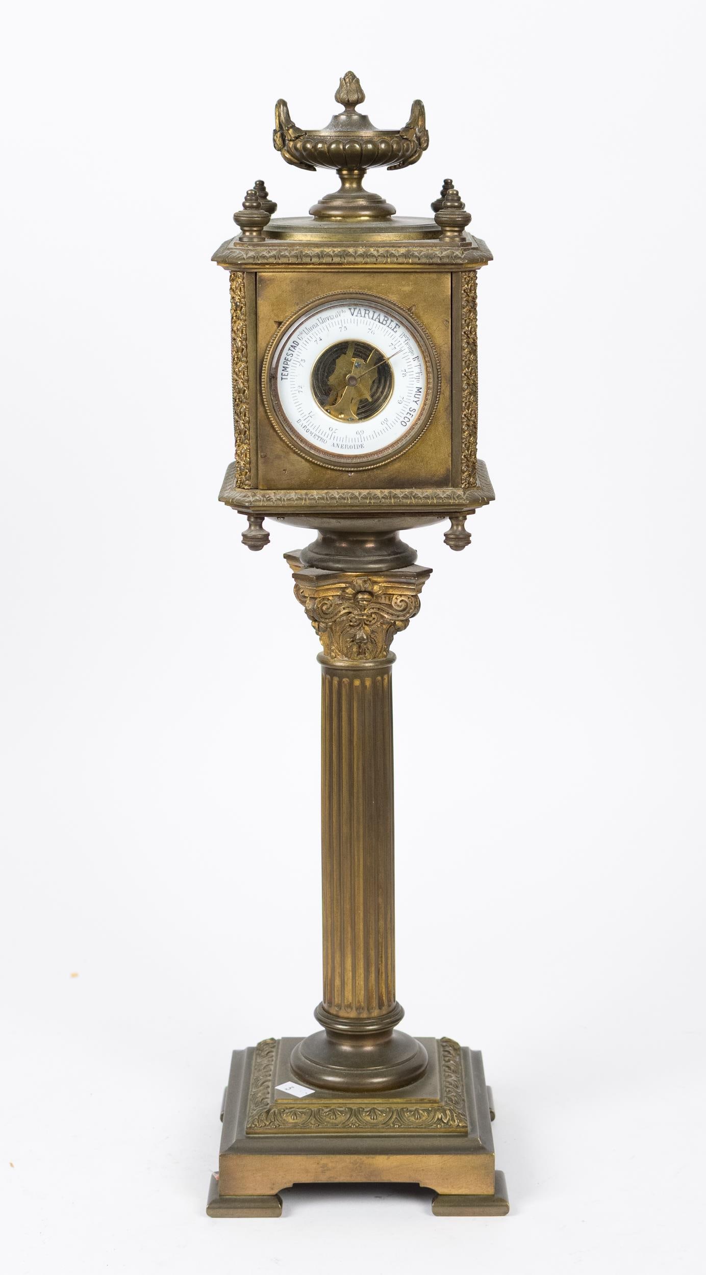 19TH C. FOUR DIAL MULTI-FUNCTION FRENCH TOWER CLOCK. - 8