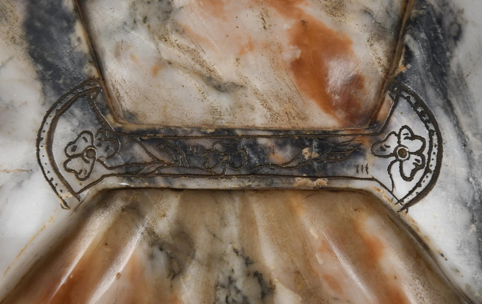 ANTIQUE MARBLE BUST, PROF. AURILI, DATED 1923. - 6