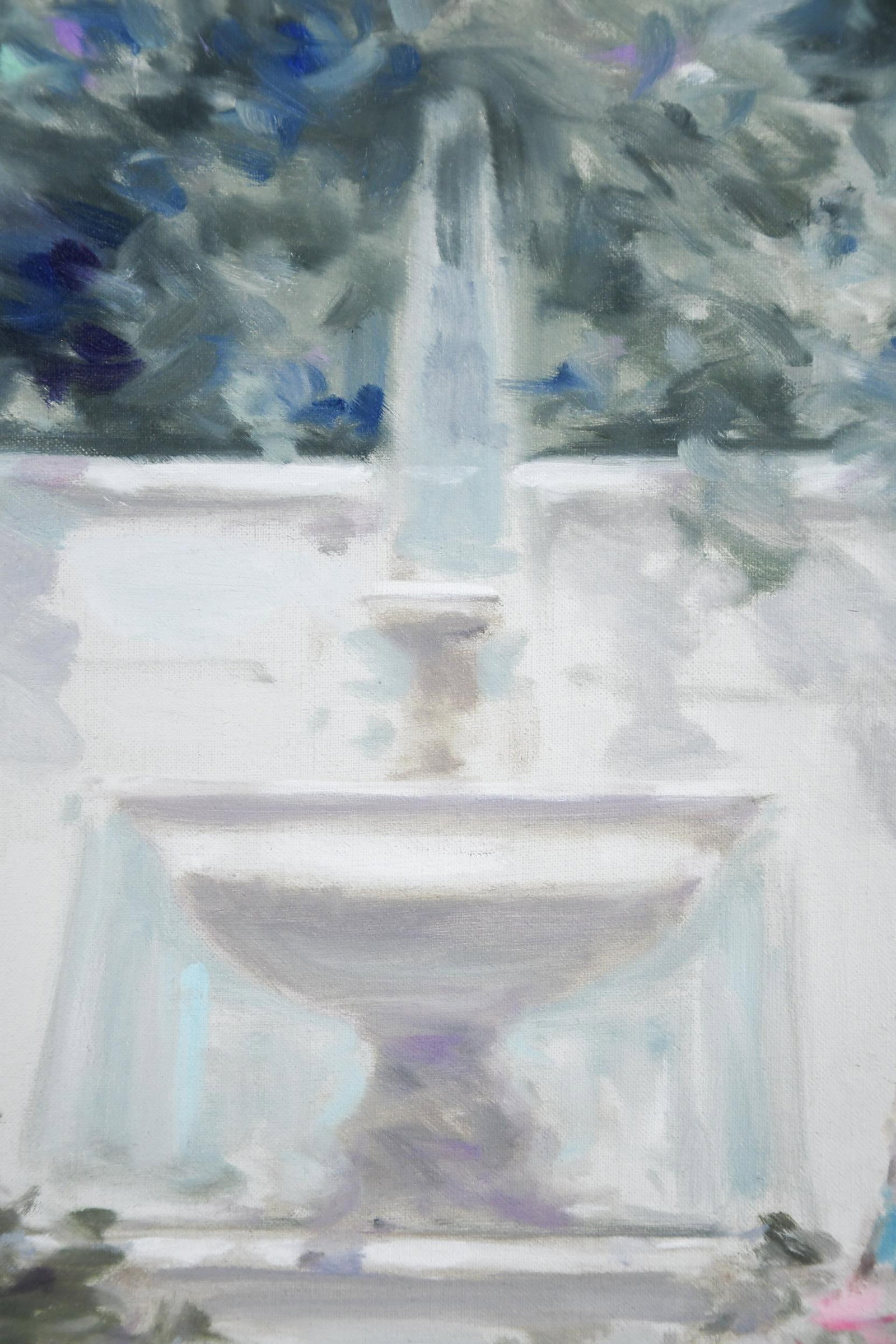ANDRE GISSON OIL, COURTYARD SCENE. - 4