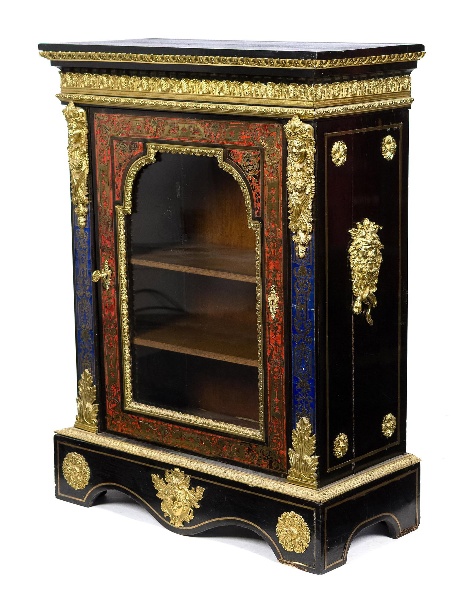 19TH C. FRENCH BOULLE CABINET. (1 of 14)