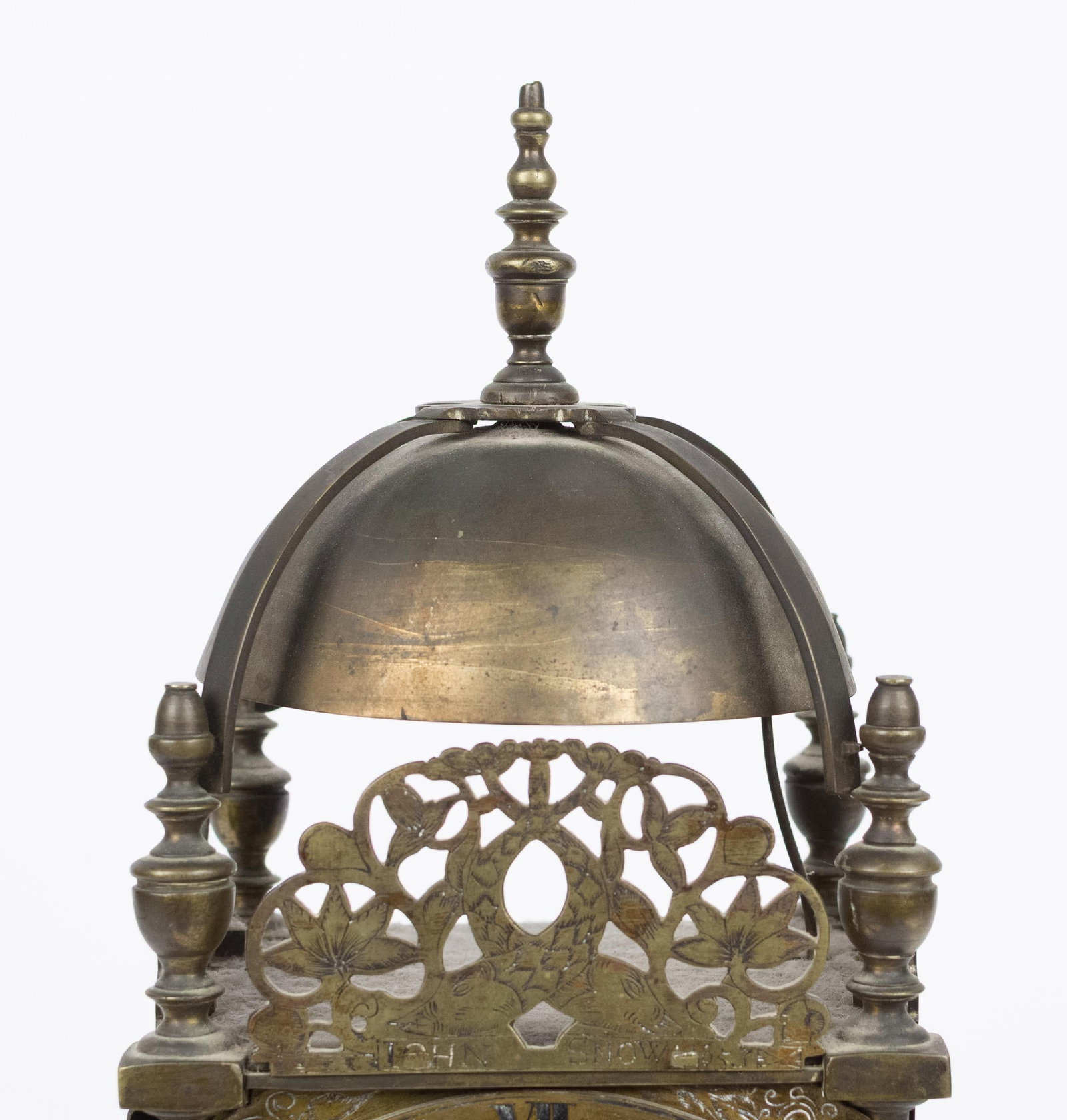 17TH C. JOHN SNOW BRASS LANTERN CLOCK. - 4