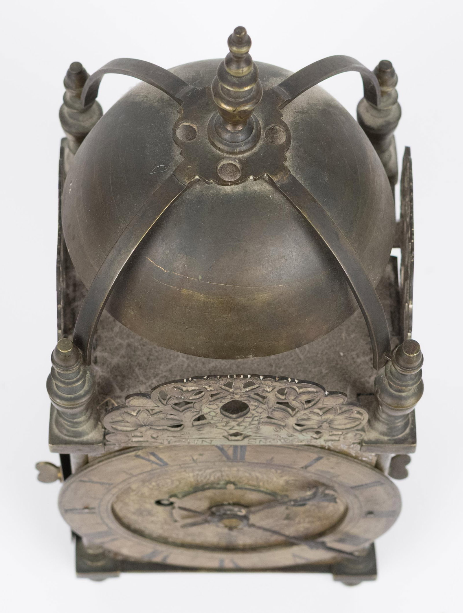 17TH C. JOHN SNOW BRASS LANTERN CLOCK. - 5