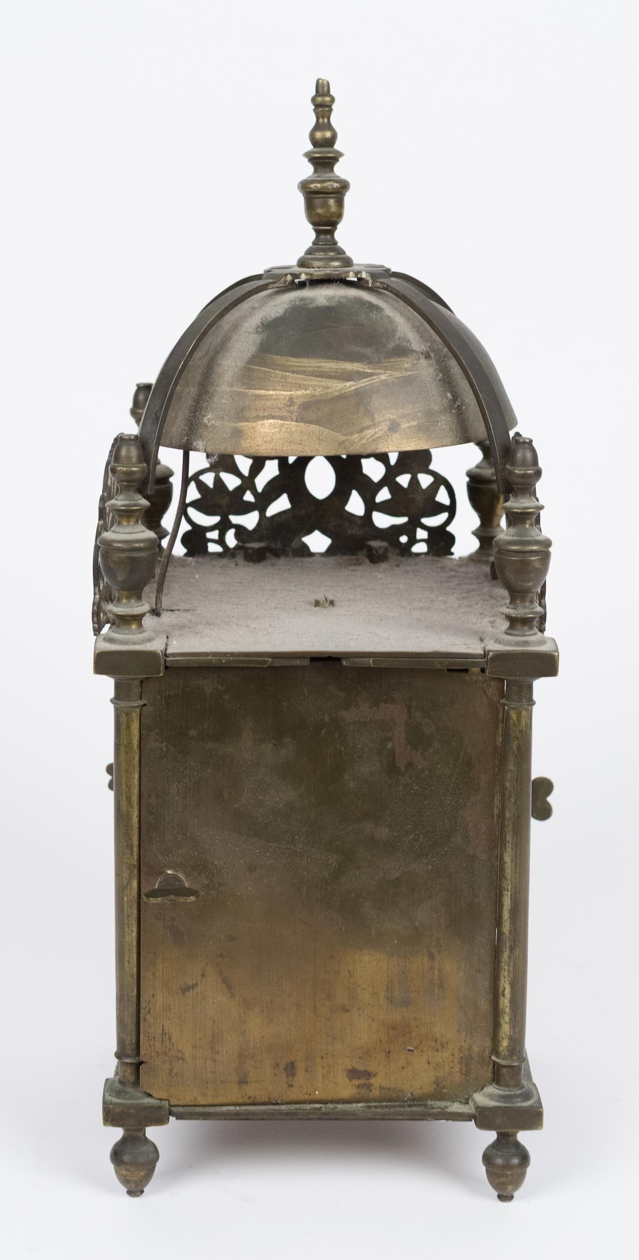 17TH C. JOHN SNOW BRASS LANTERN CLOCK. - 8