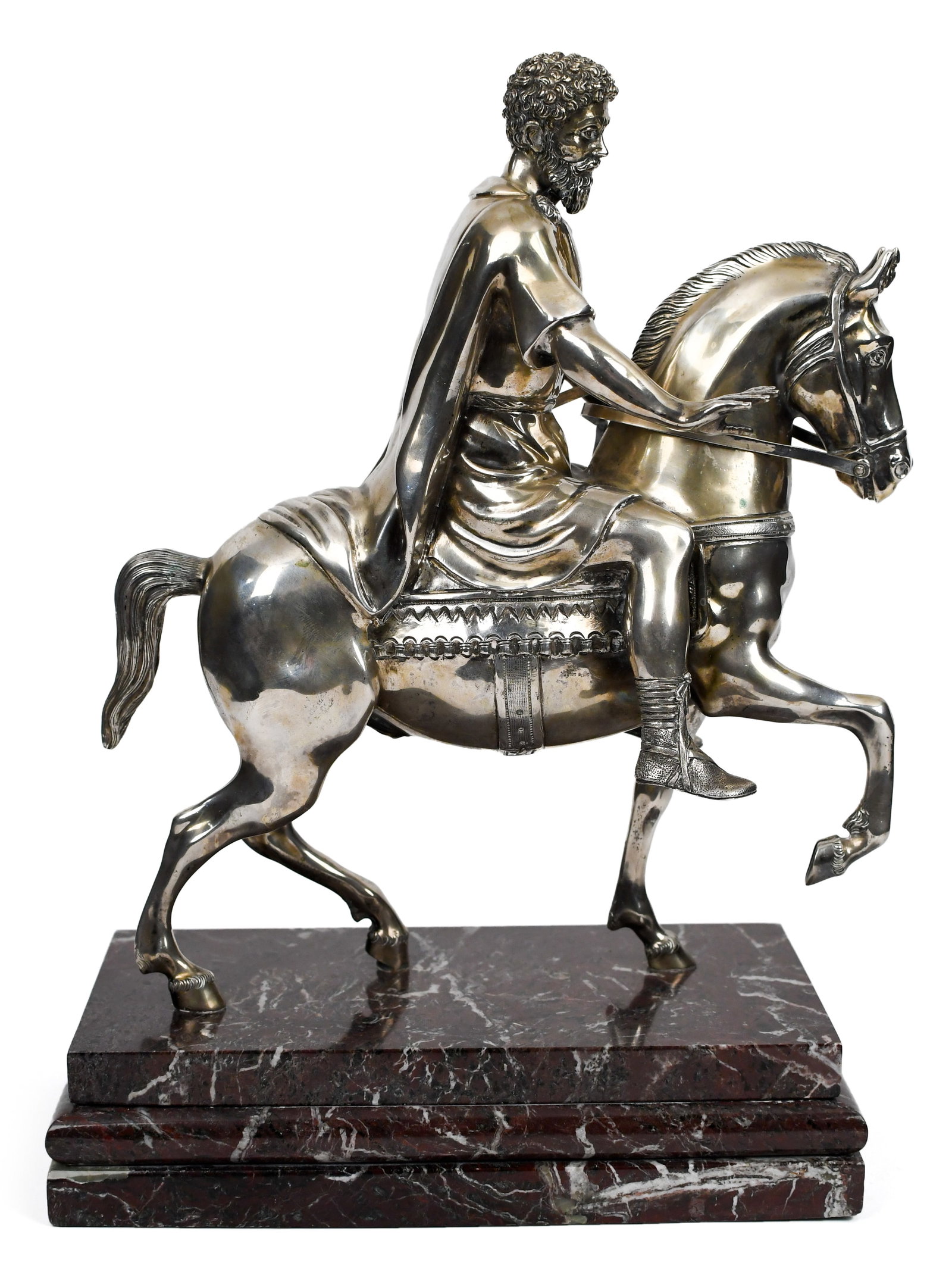 800 SILVER EQUESTRIAN STATUE OF MARCUS AURELIUS. (1 of 9)