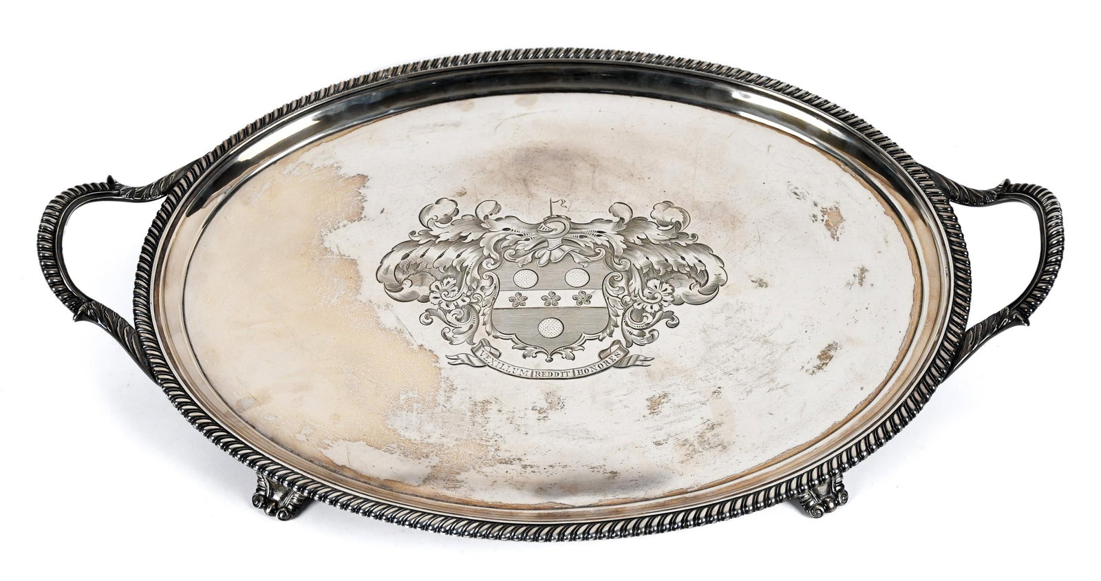 19TH C. ENGLISH STERLING TRAY. (1 of 1)