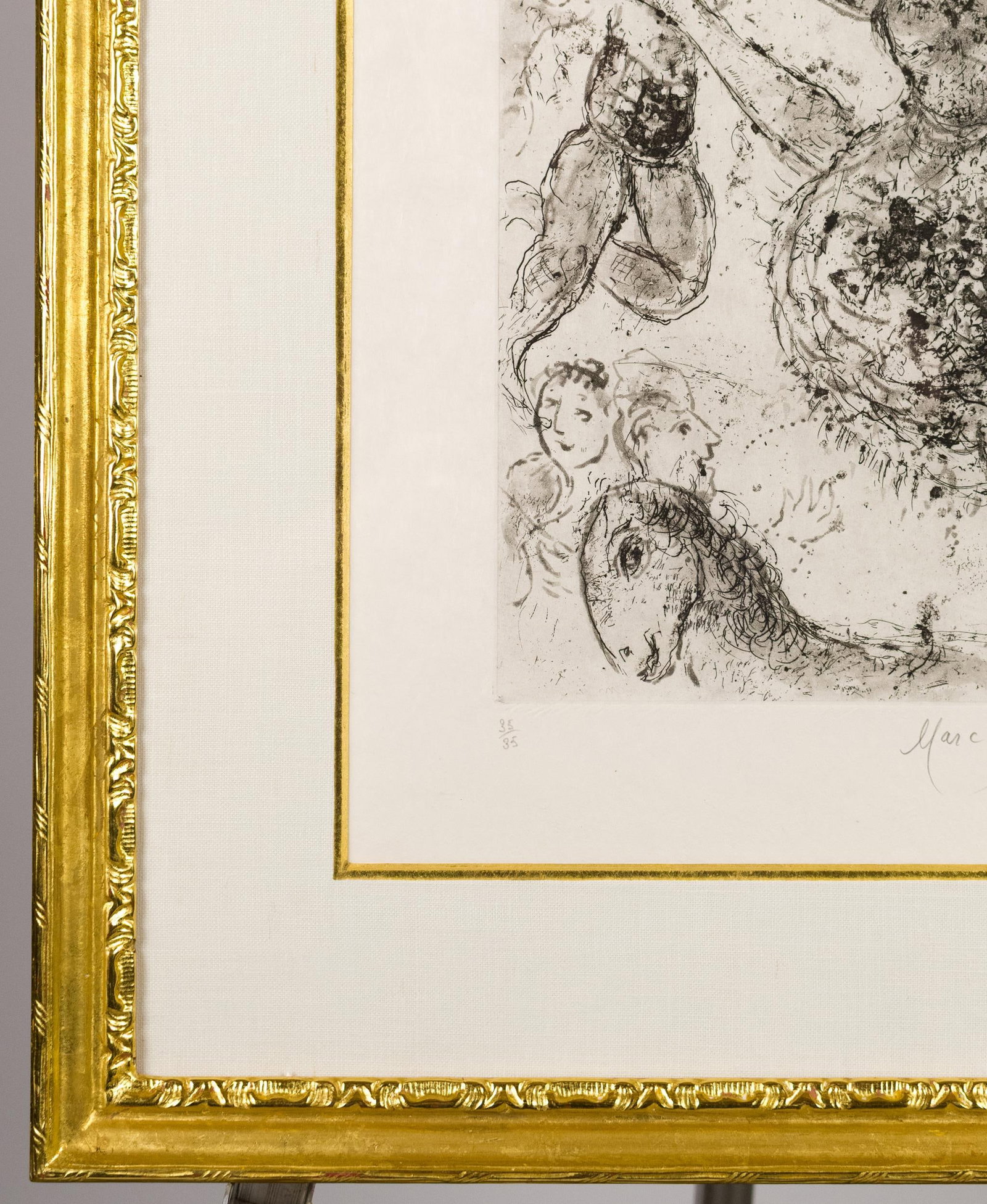 MARC CHAGALL ETCHING, LA GRANDE DANSEUSE. - 10