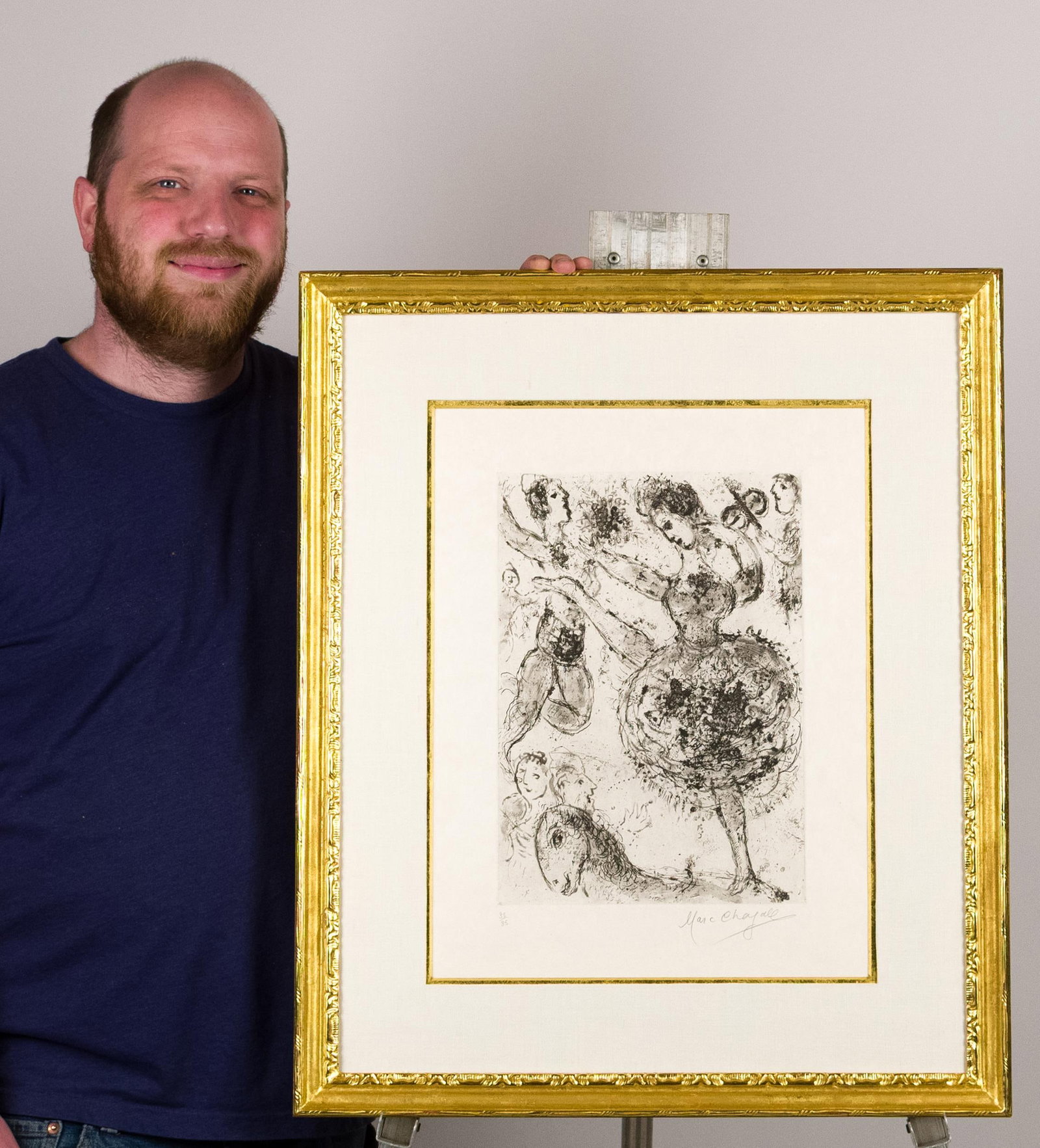 MARC CHAGALL ETCHING, LA GRANDE DANSEUSE. - 12