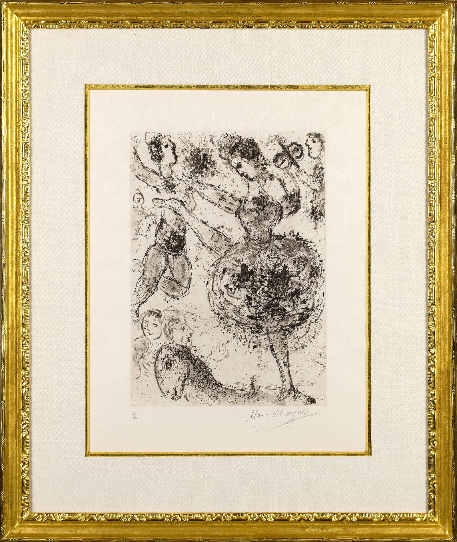MARC CHAGALL ETCHING, LA GRANDE DANSEUSE. (1 of 12)