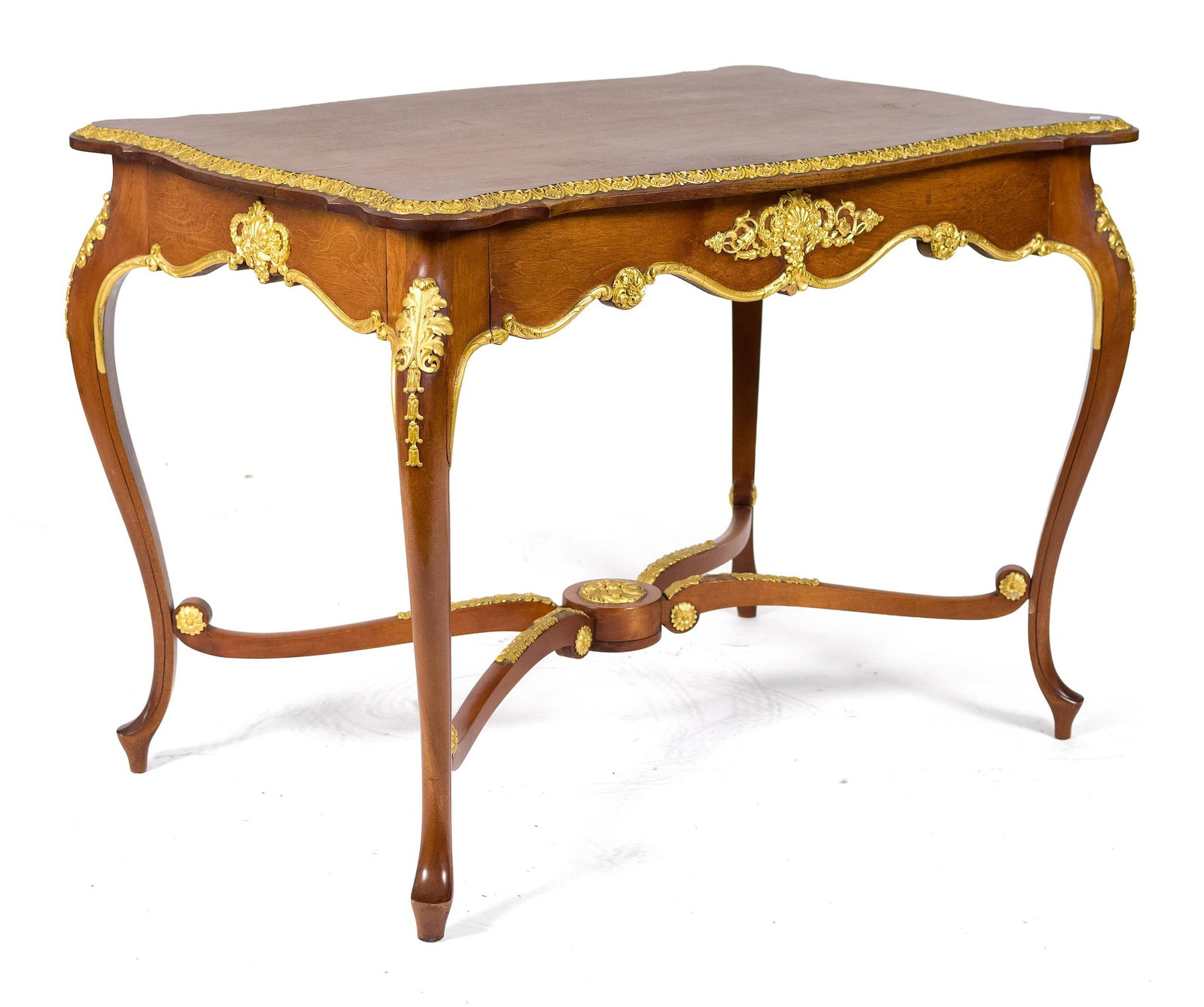EARLY 20TH C. FRENCH WALNUT CENTER TABLE. (1 of 13)