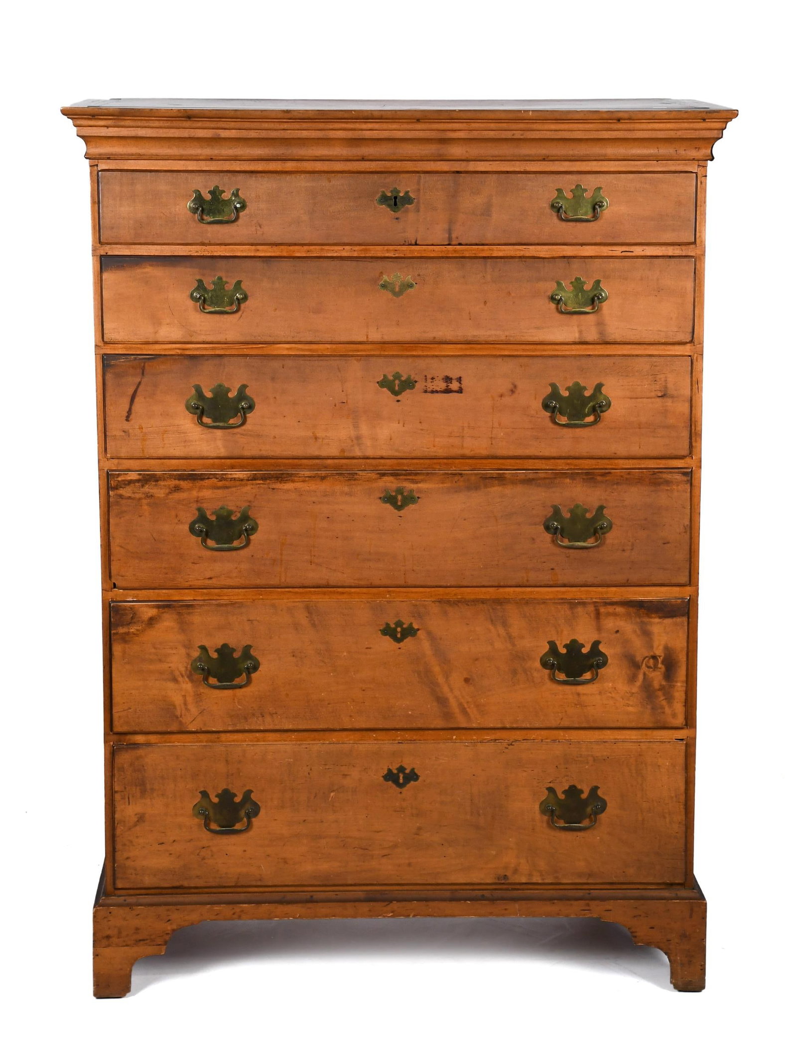 18TH C. NE CHIPPENDALE TALL CHEST. (1 of 11)