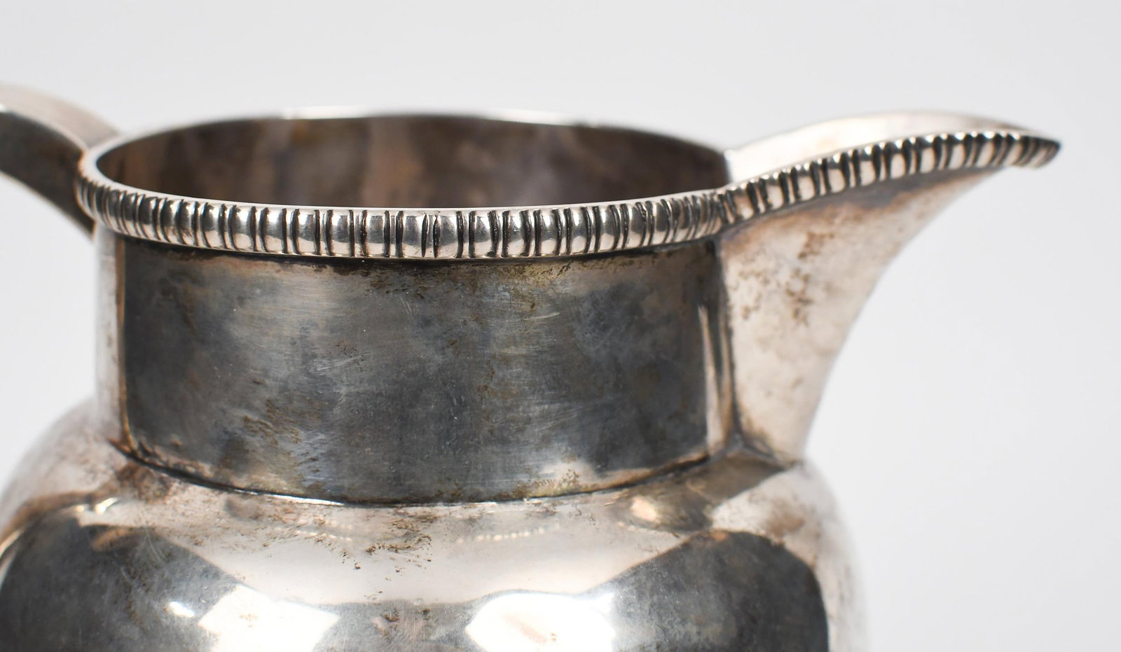 P. STACY COIN SILVER PITCHER. - 10