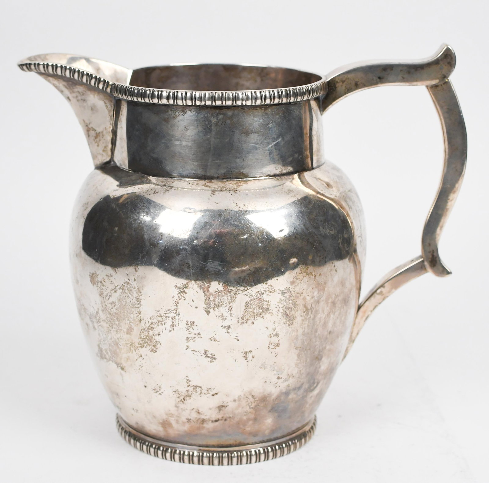 P. STACY COIN SILVER PITCHER. - 11
