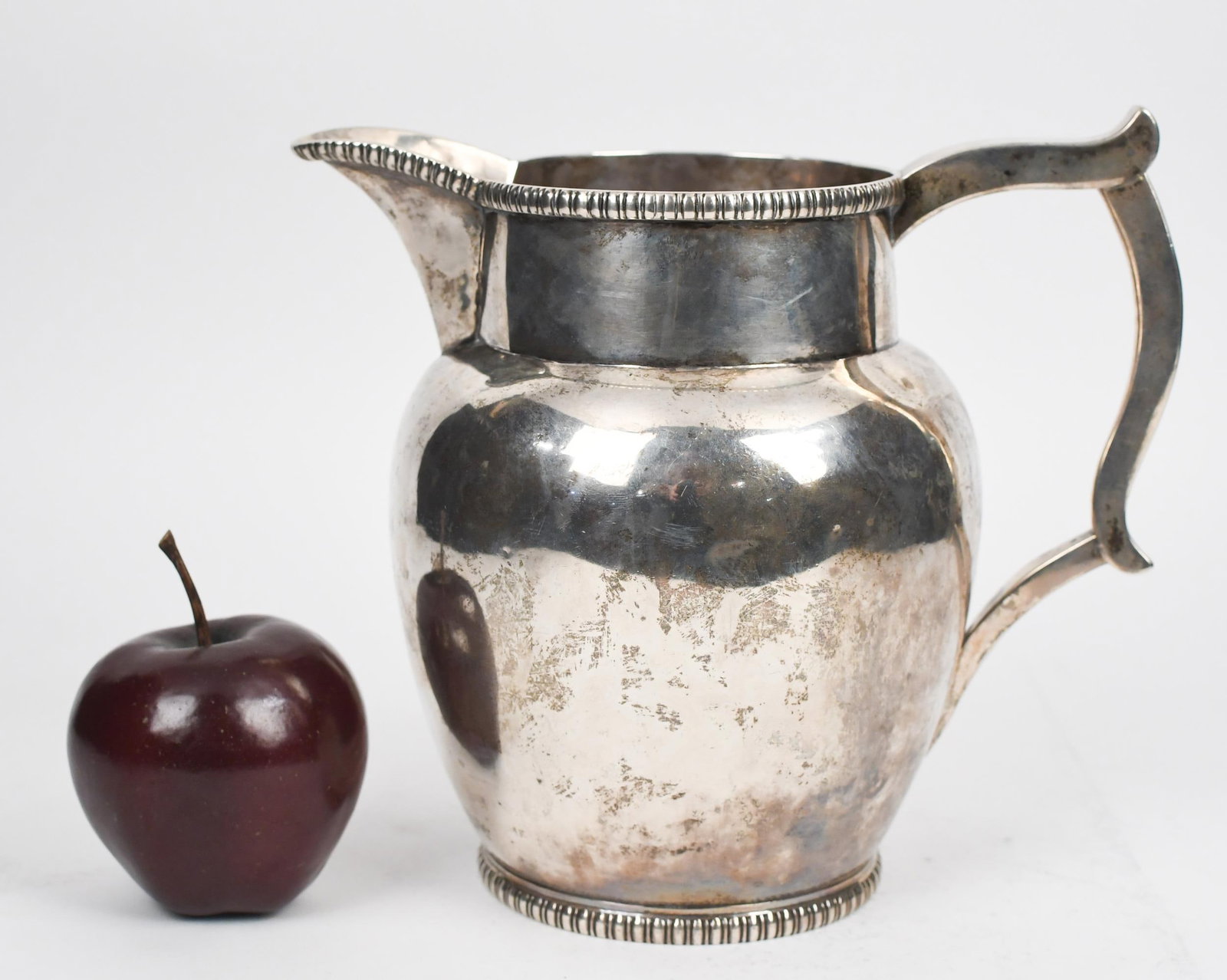 P. STACY COIN SILVER PITCHER. - 7