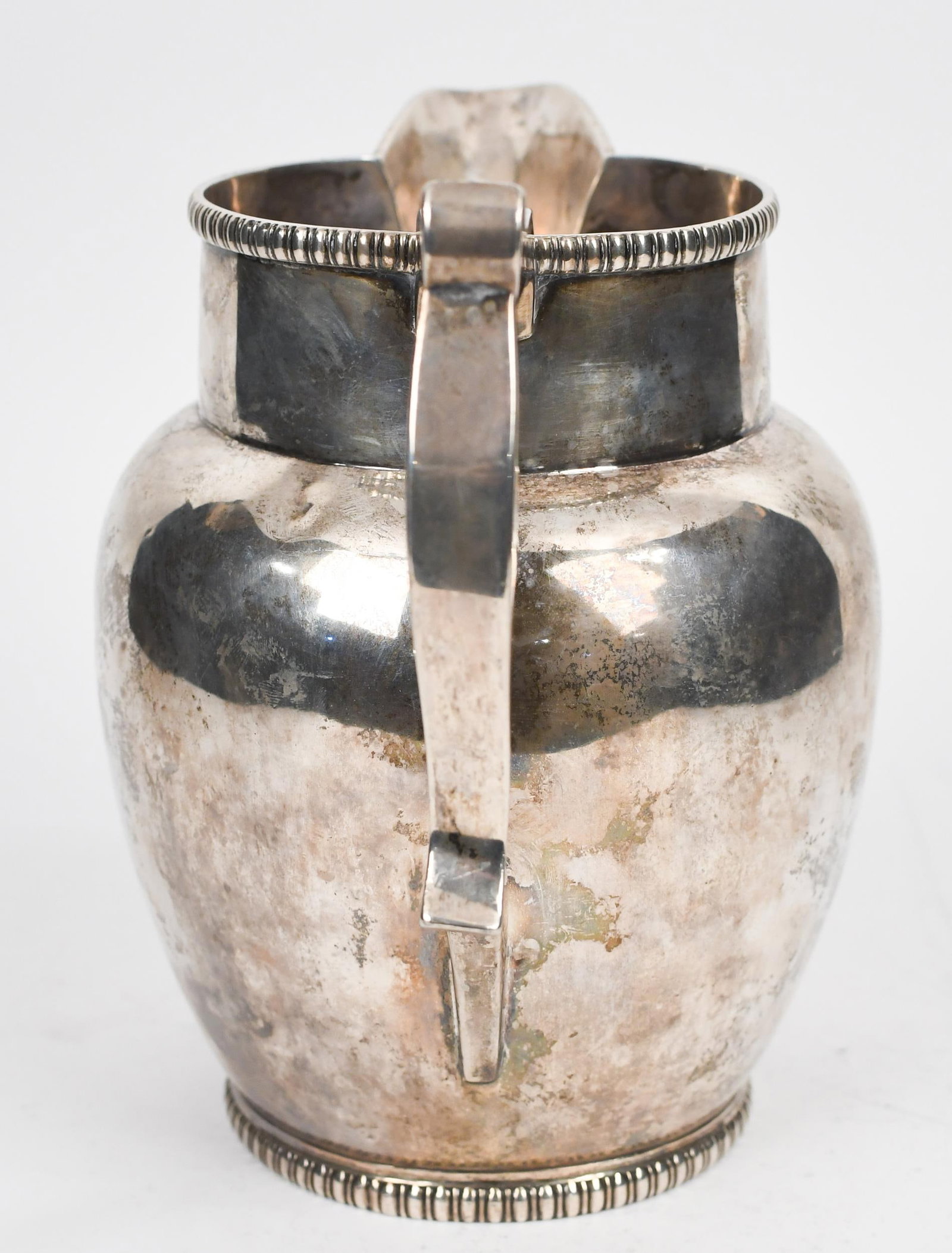 P. STACY COIN SILVER PITCHER. - 9