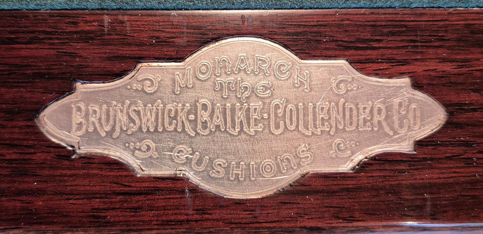 ANTIQUE BRUNSWICK POOL TABLE. - 4