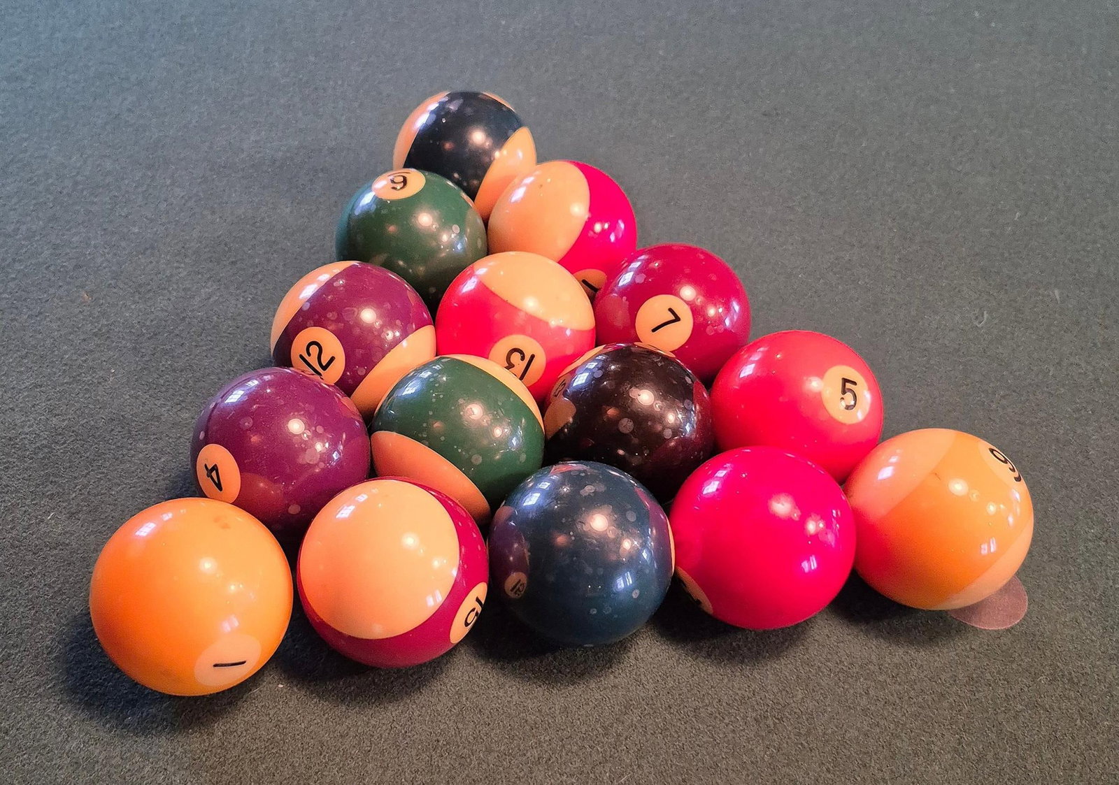 ANTIQUE BRUNSWICK POOL TABLE. - 7