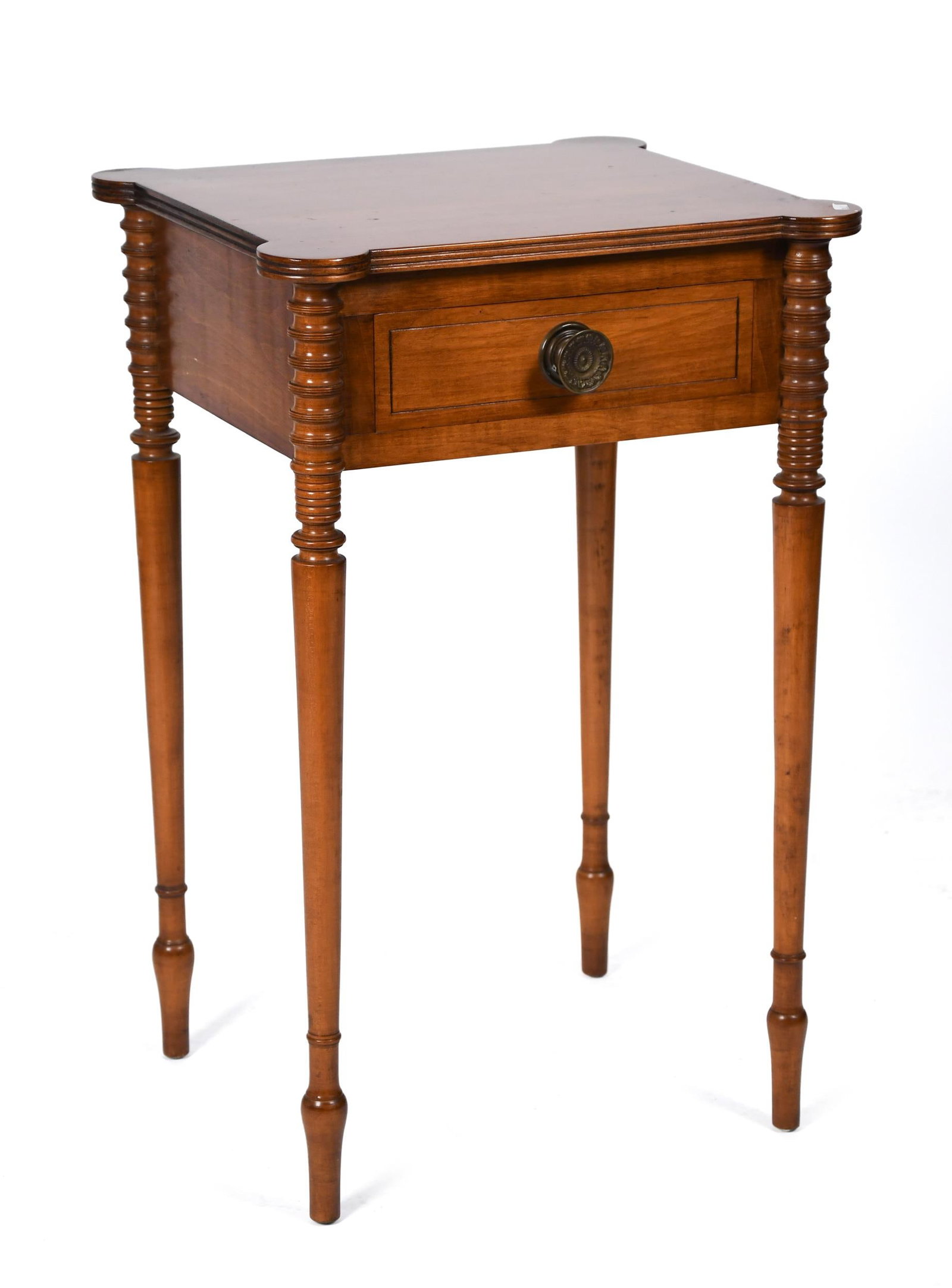 ANTIQUE AMERICAN FEDERAL STYLE CHERRY STAND. (1 of 11)