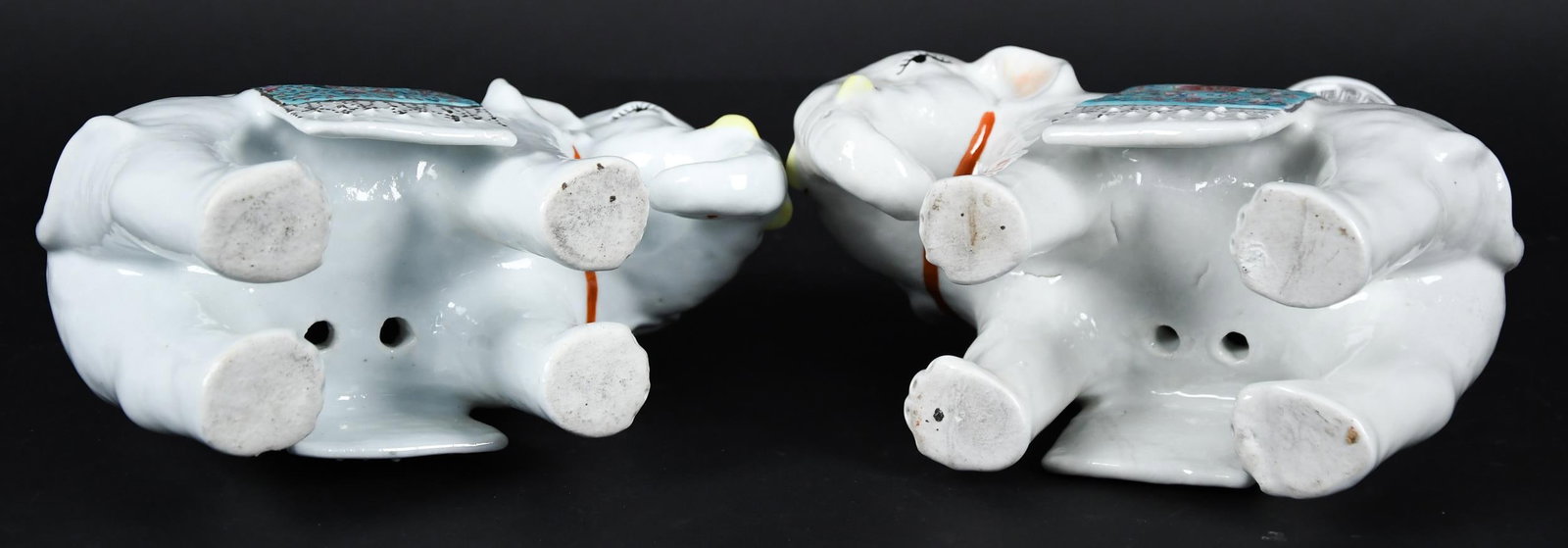 ANTIQUE CHINESE EXPORT ELEPHANT CANDLESTICKS. - 9