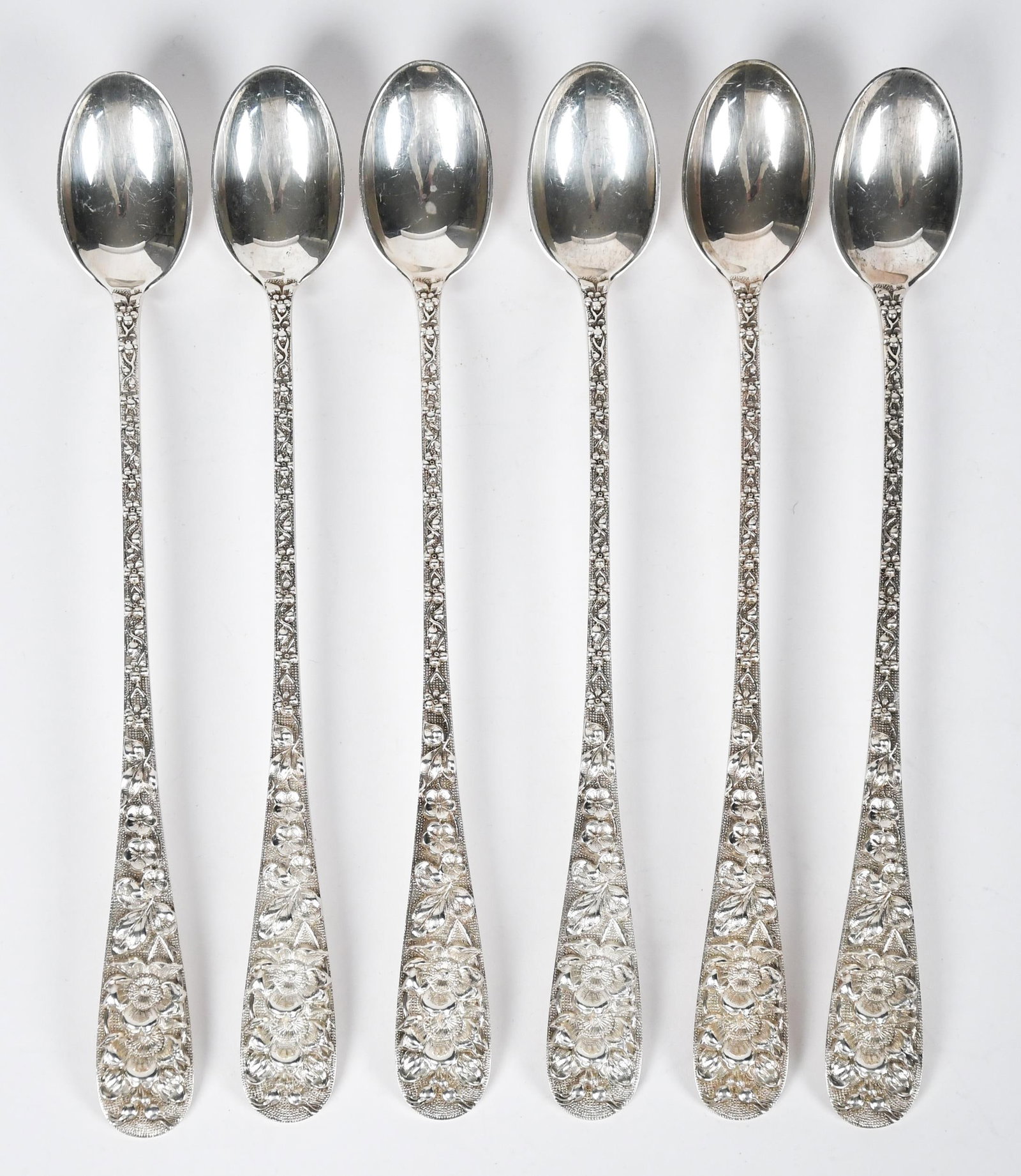 ANTIQUE STIEFF REPOUSSE STERLING FLATWARE. - 11