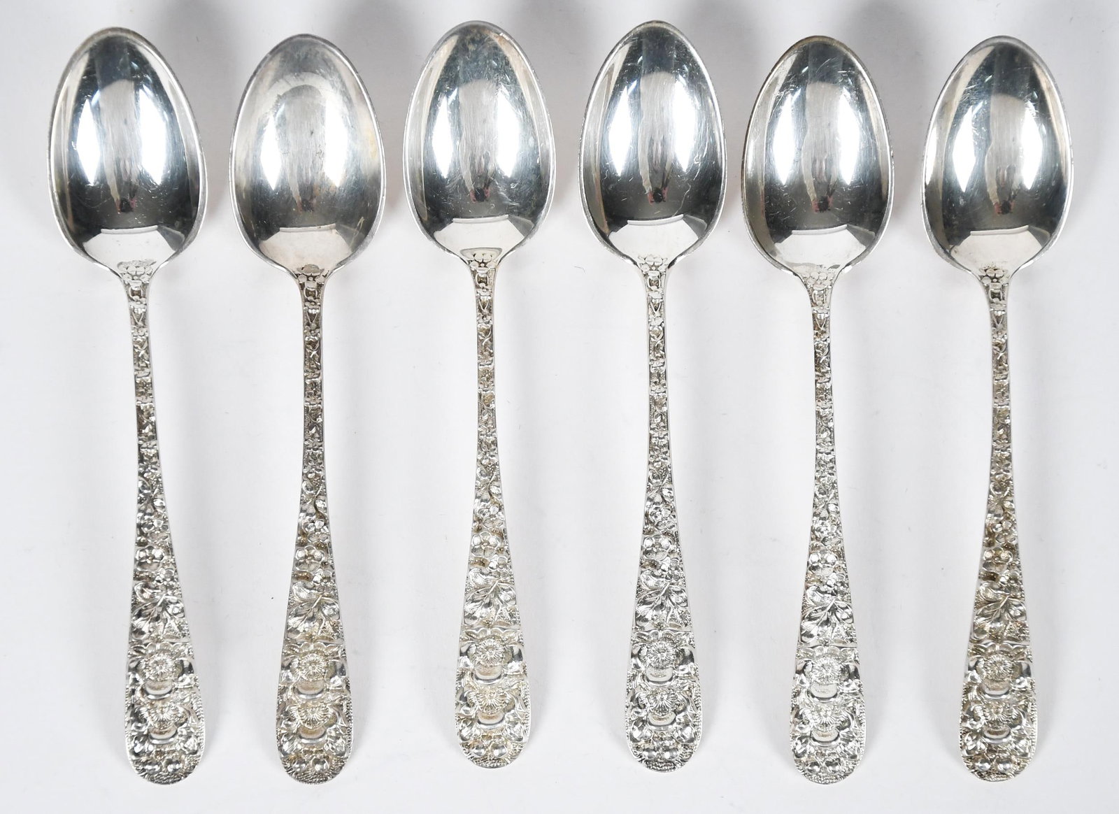 ANTIQUE STIEFF REPOUSSE STERLING FLATWARE. - 15