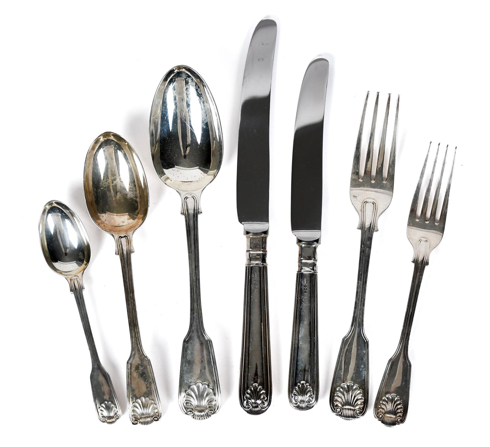 ANTIQUE STIEFF REPOUSSE STERLING FLATWARE. (1 of 1)