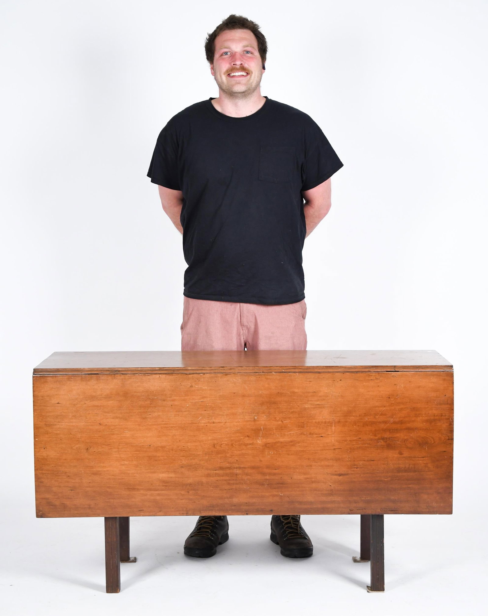 18TH C. AMERICAN CHIPPENDALE CHERRY DROP LEAF TABLE. - 7