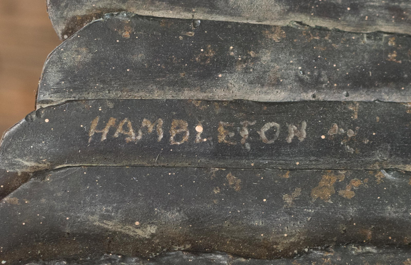 BUD HAMBLETON IRON EAGLE ON STAND. - 5