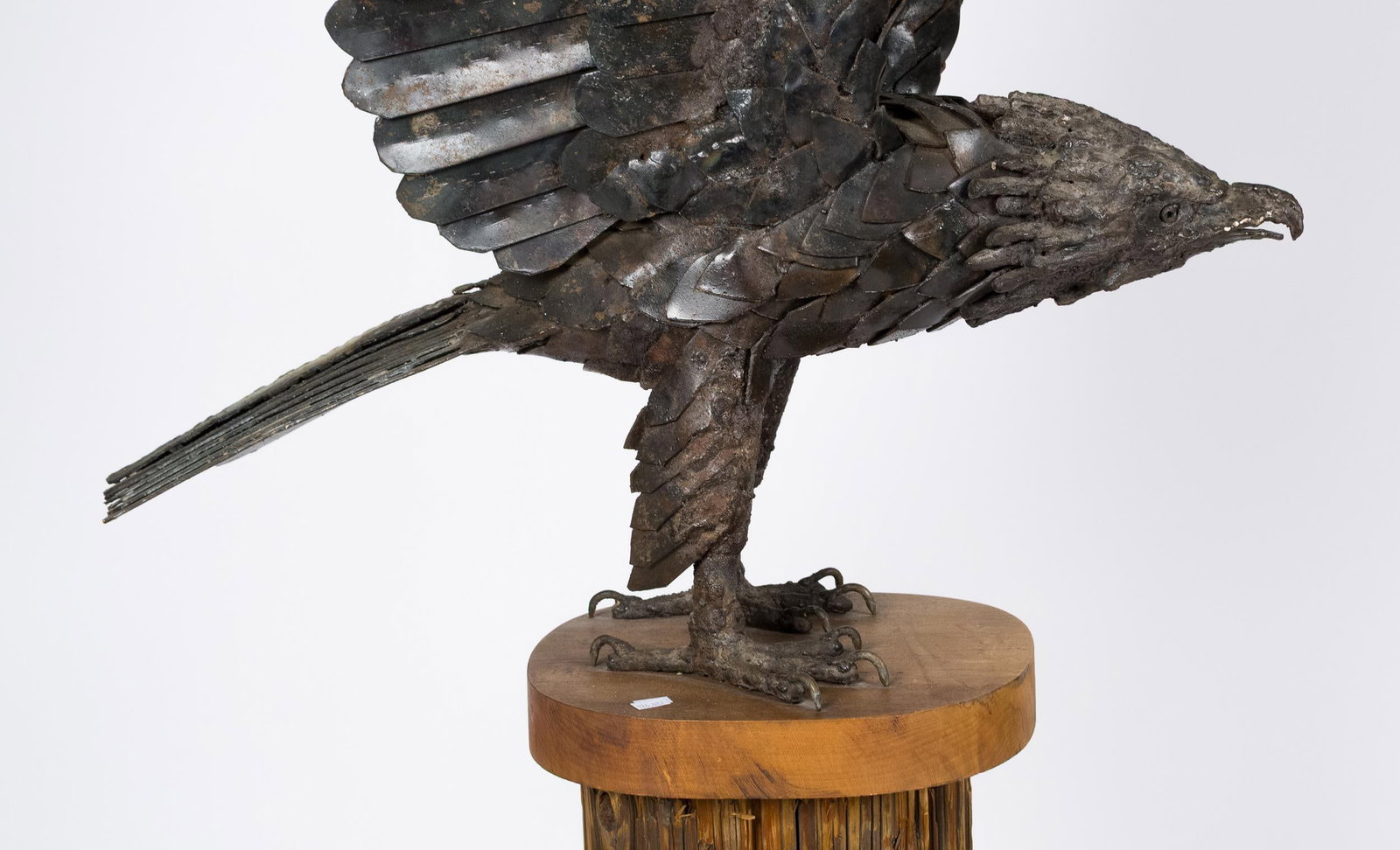 BUD HAMBLETON IRON EAGLE ON STAND. - 7