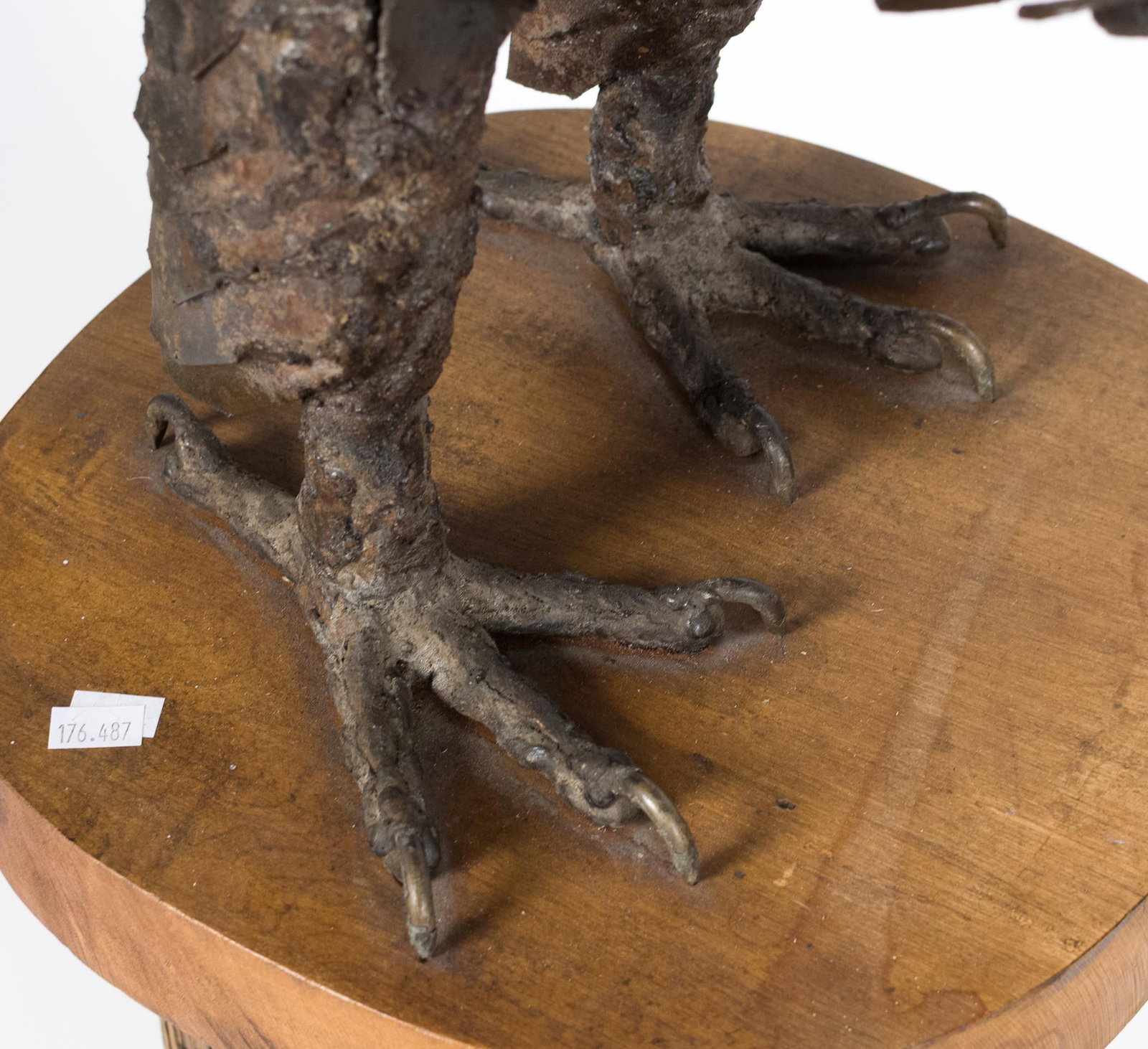 BUD HAMBLETON IRON EAGLE ON STAND. - 8